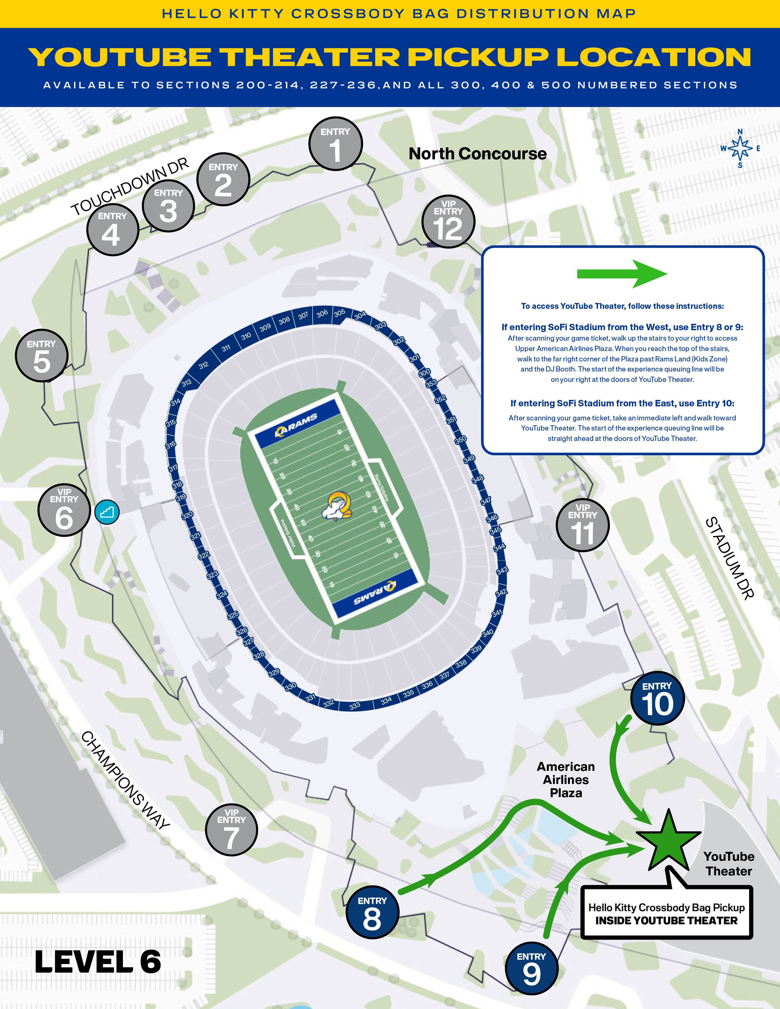 YouTube Theater Pickup Location