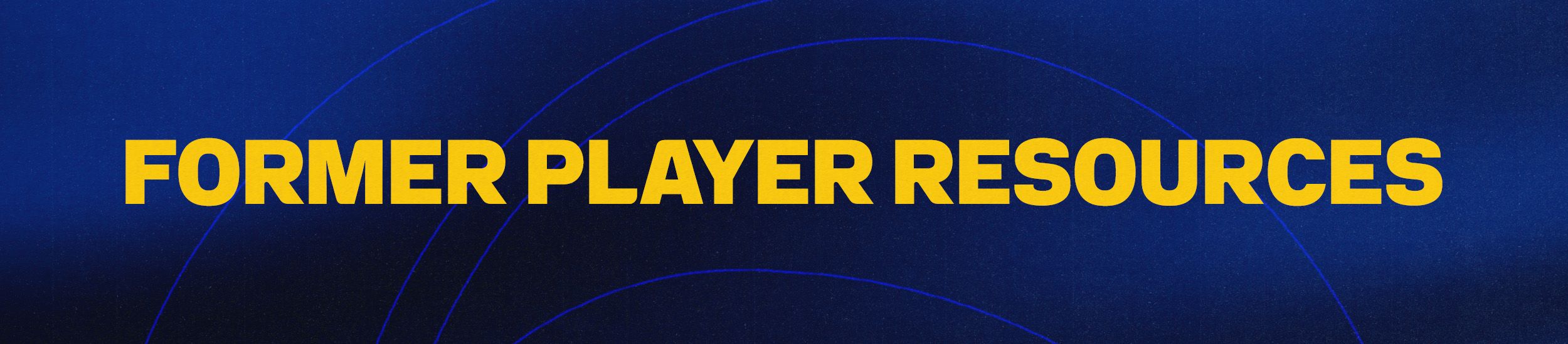 Former Player Resources  header