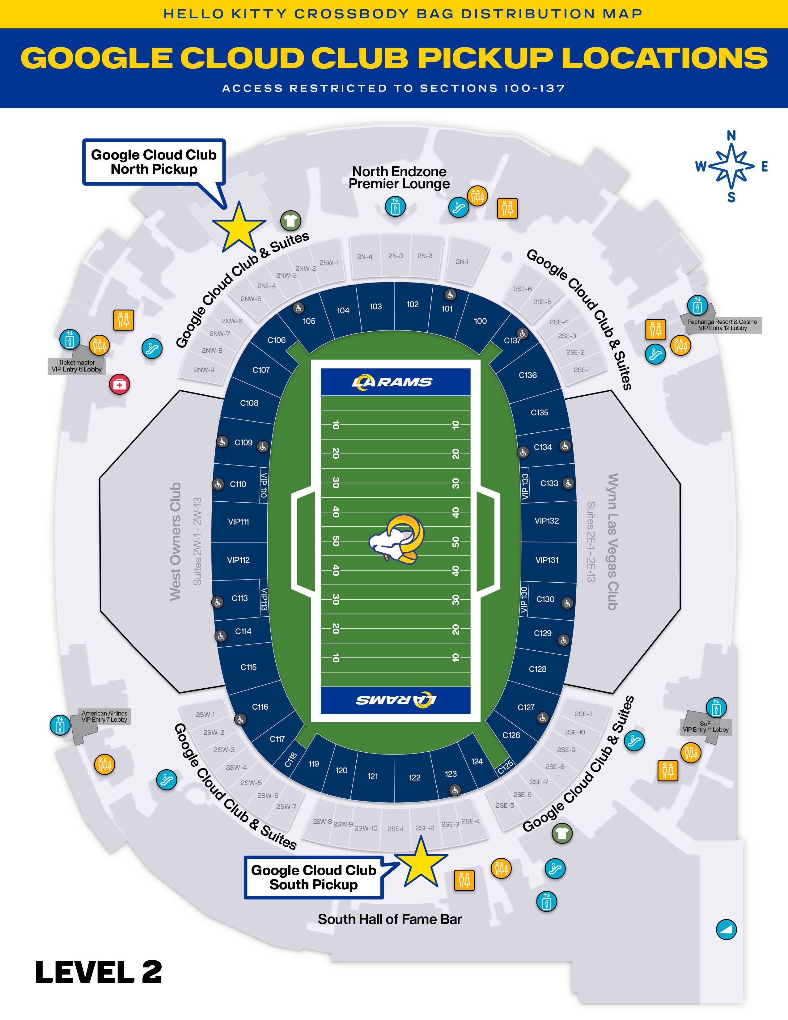 Google Cloud Club Pickup Locations