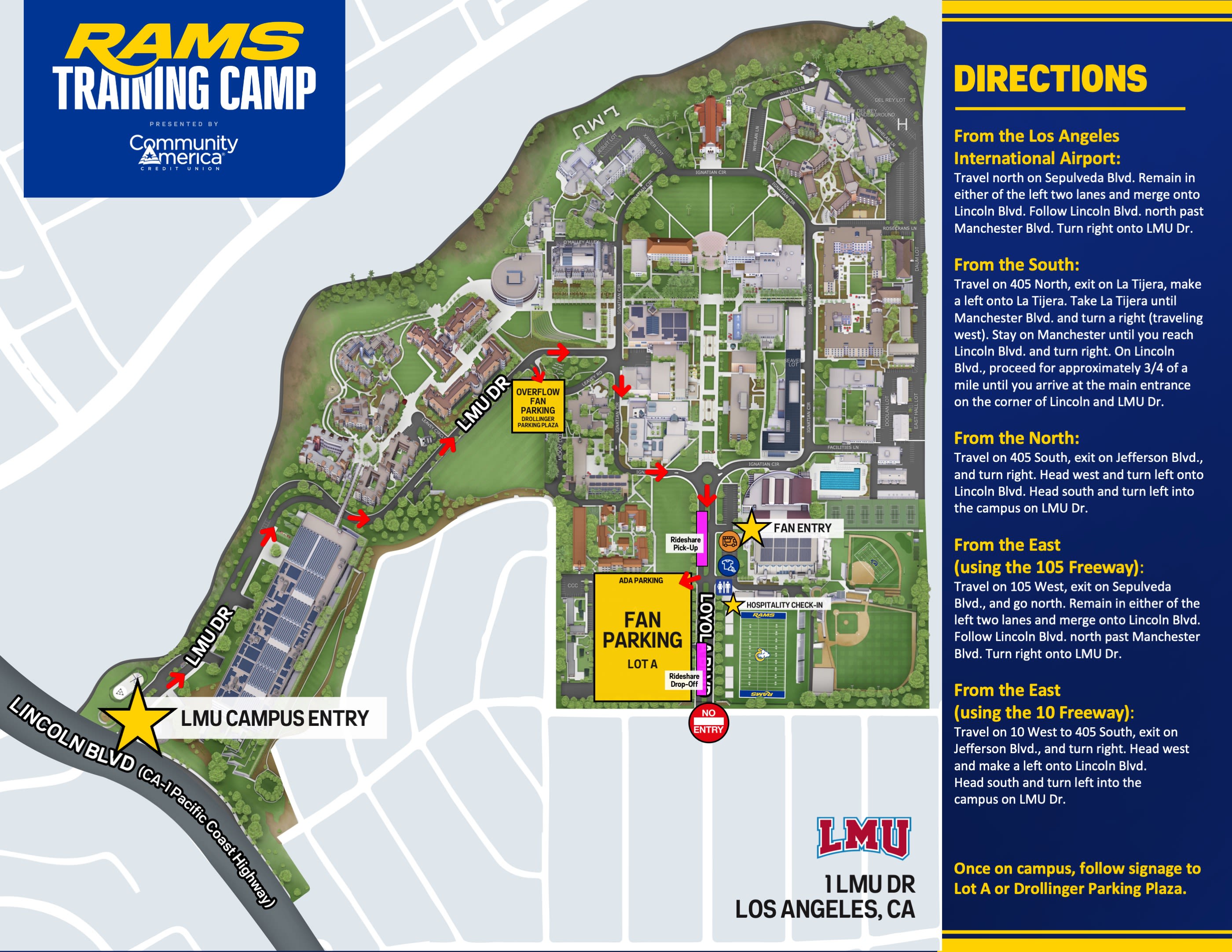 Training Camp Parking Map