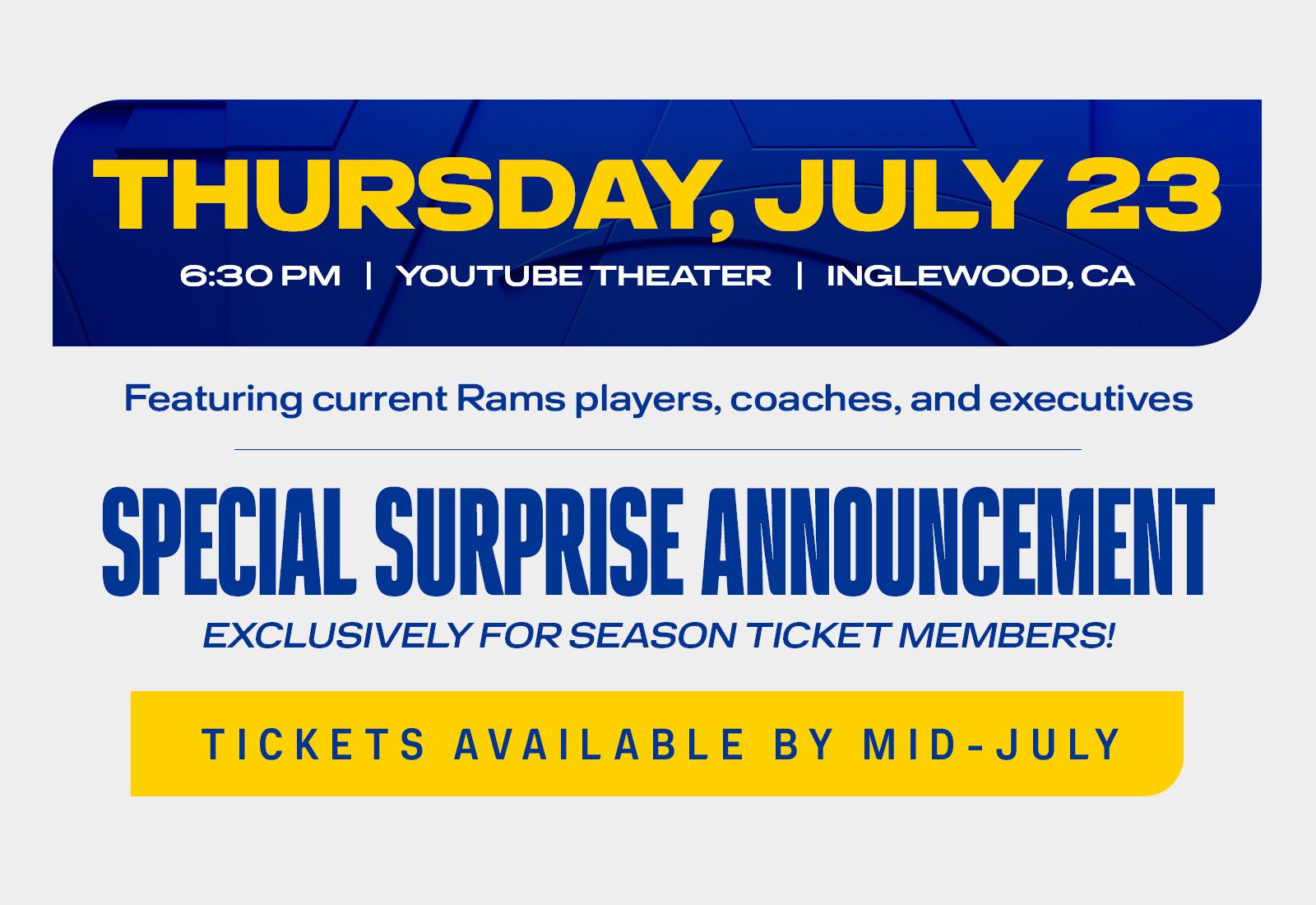Rams Revealed Live 