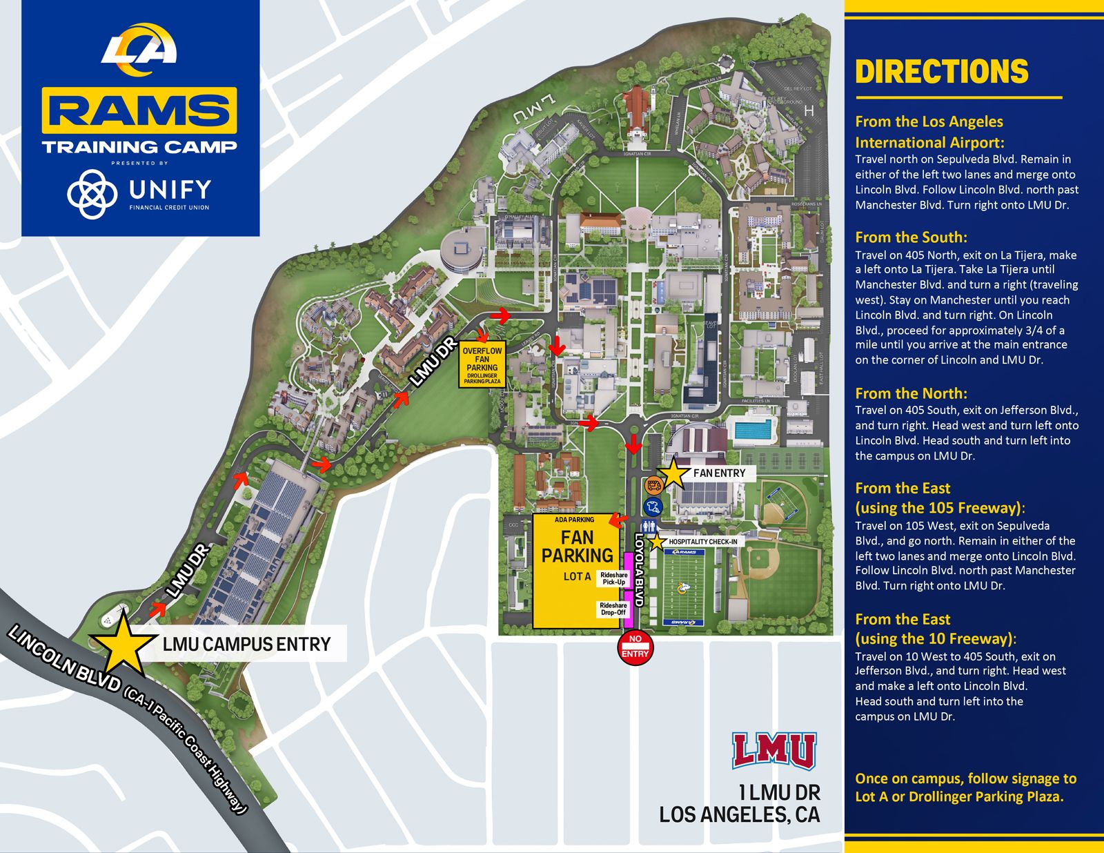 Training Camp Parking Map