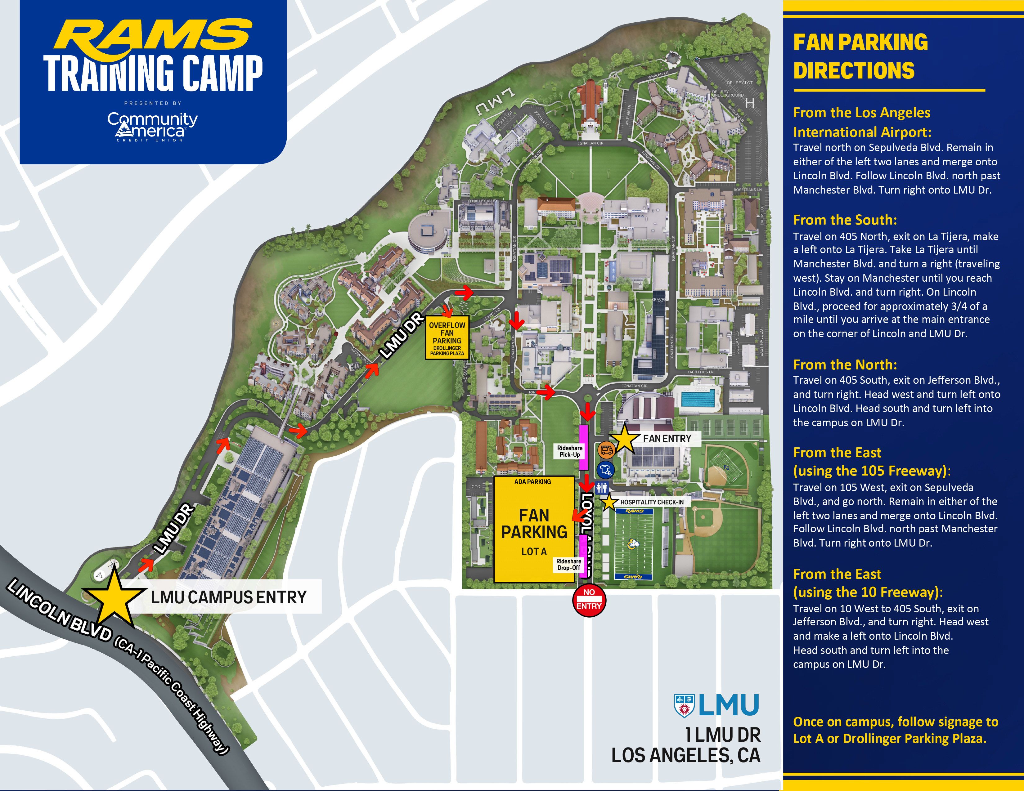 Training Camp Parking Map