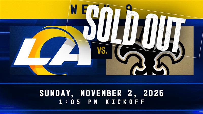 Game 2: Sunday, November 2: LA Rams vs. New Orleans Saints
