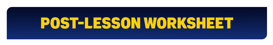 Post Lesson worksheet (alt)