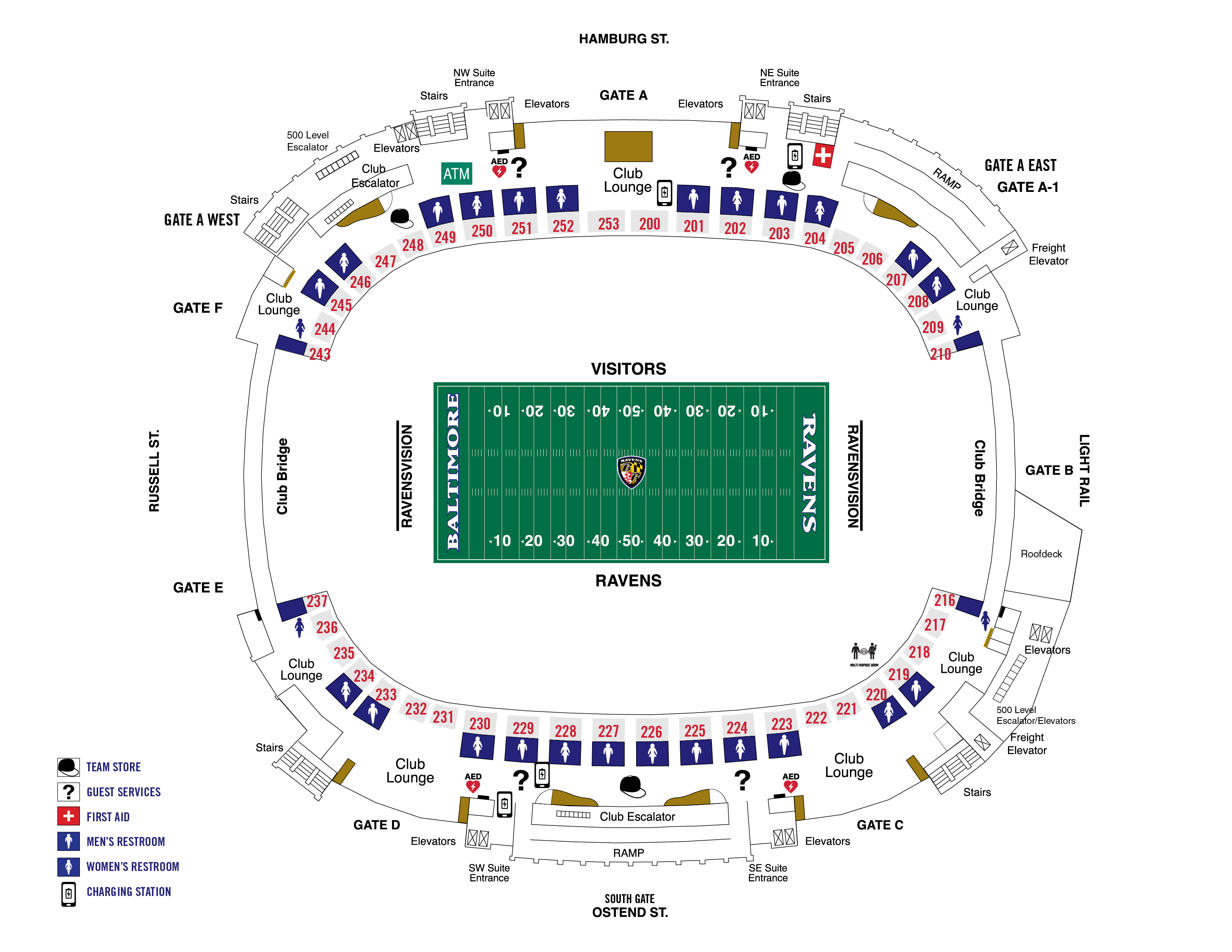 Club Level Diagram