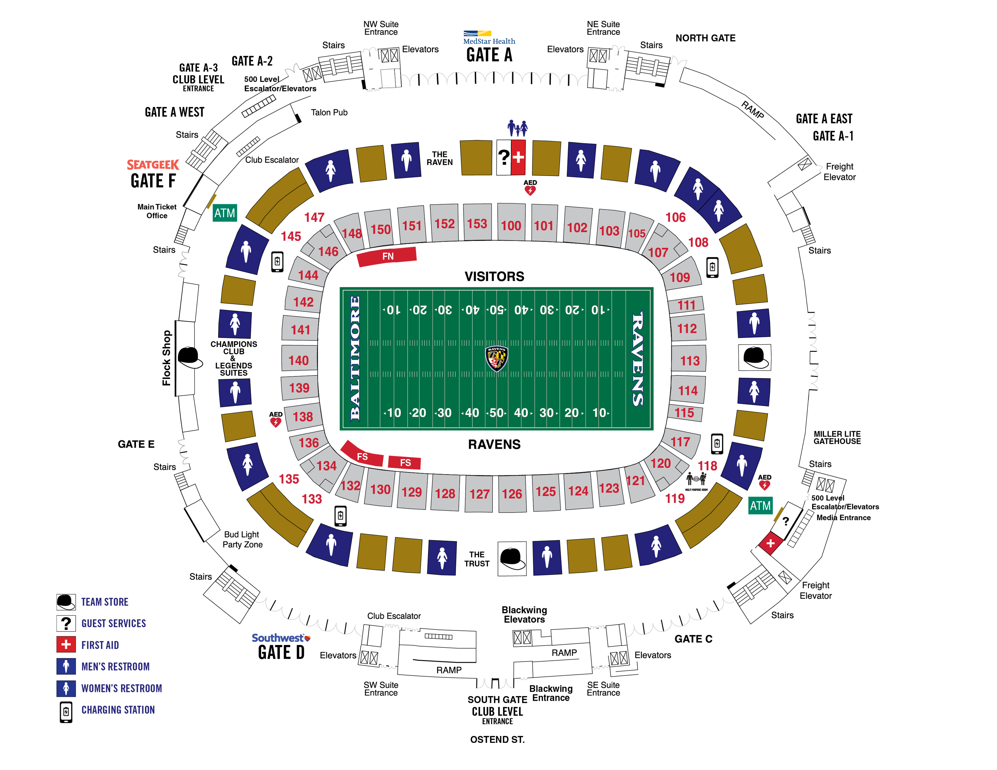 Lower Concourse Diagram