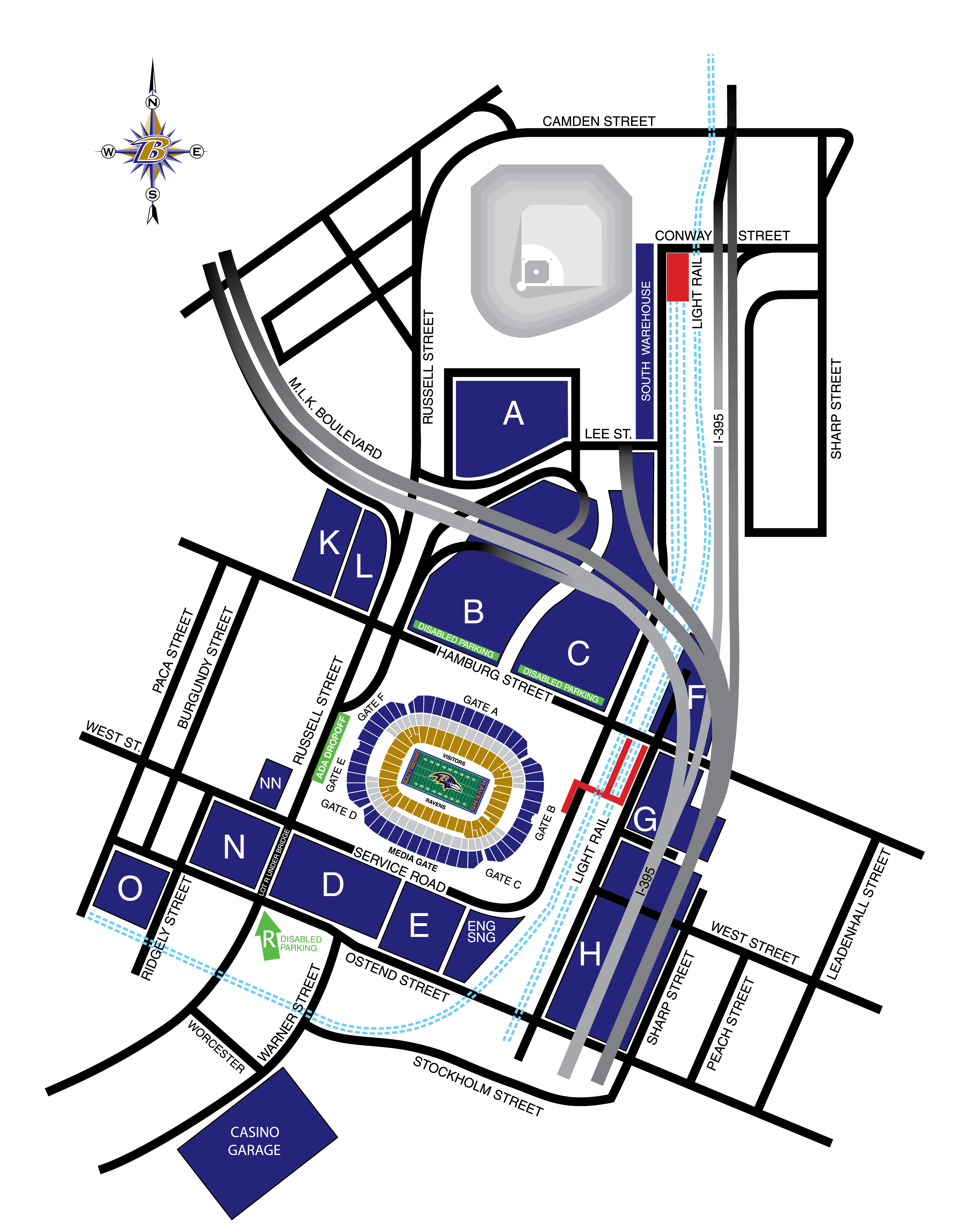 Stadium Parking Diagram