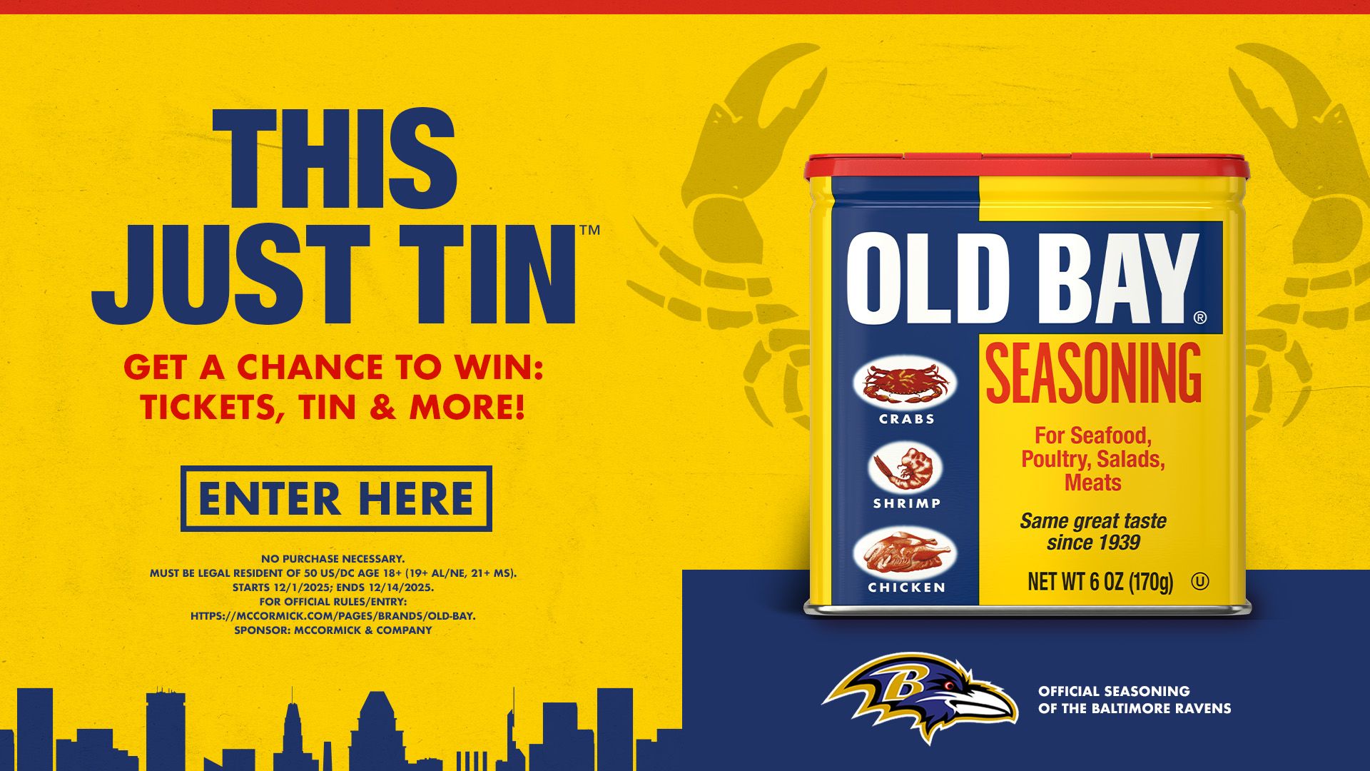 Old Bay Tin Sweepstakes