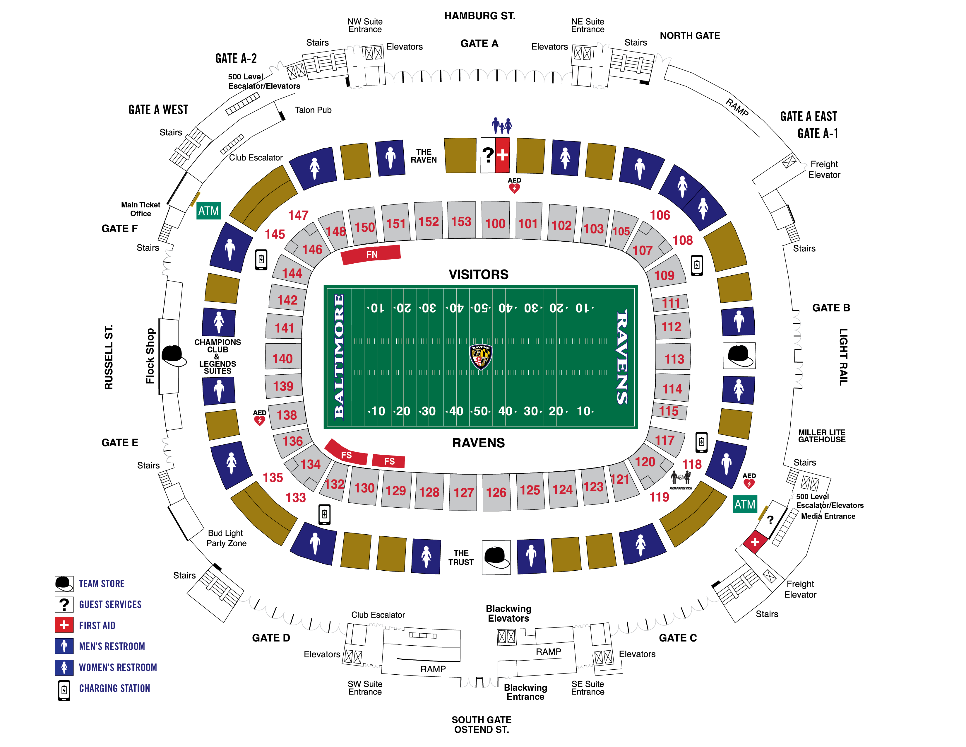Lower Concourse Diagram