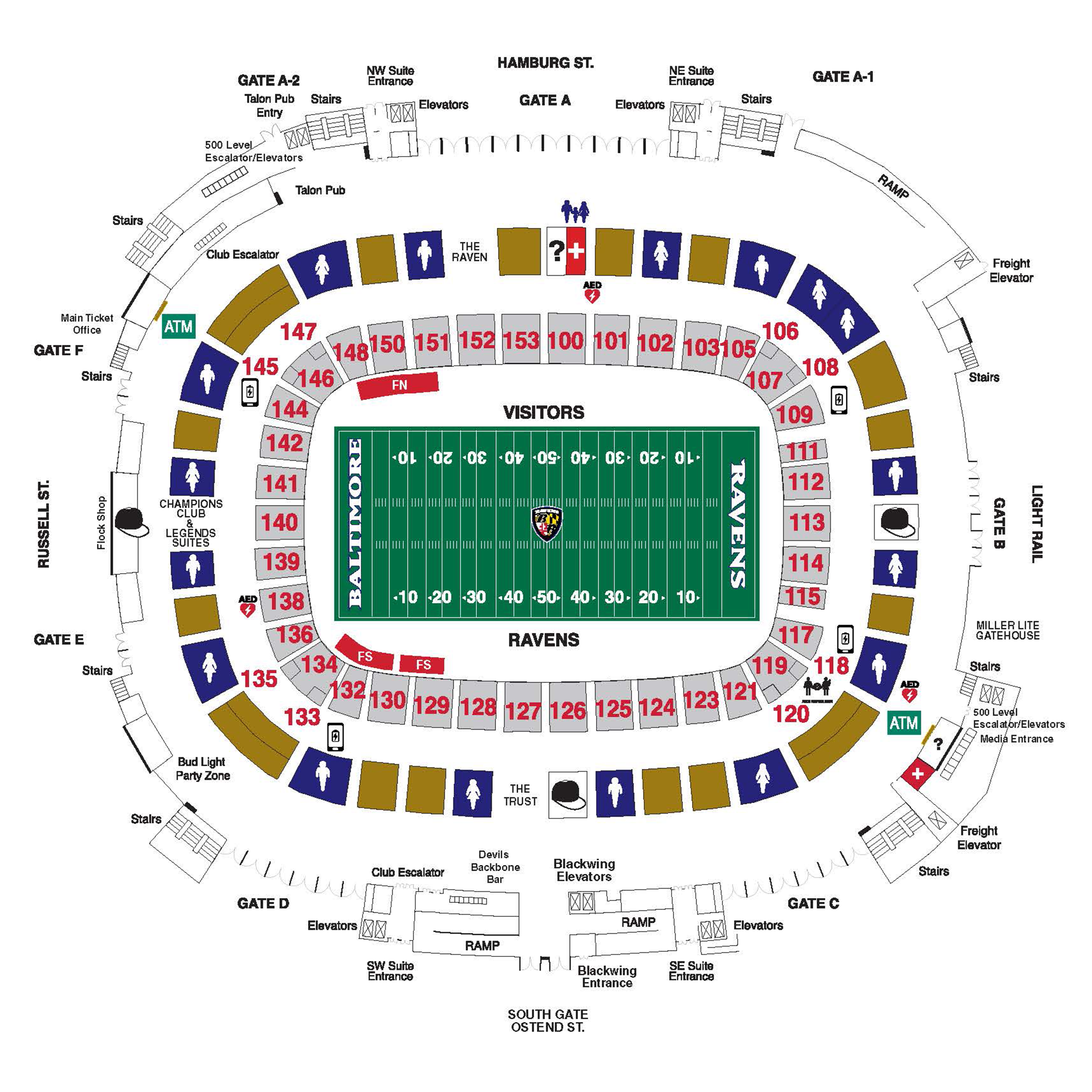 Lower Concourse Diagram