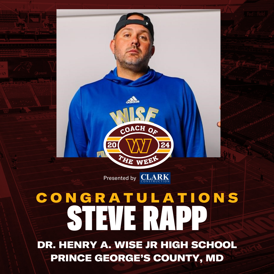 Week 3- Coach Steve Rapp, Dr. Henry A. Wise Jr. High School