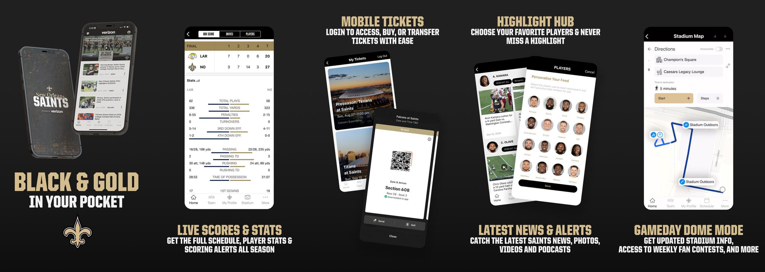 DOWNLOAD THE SAINTS MOBILE APP