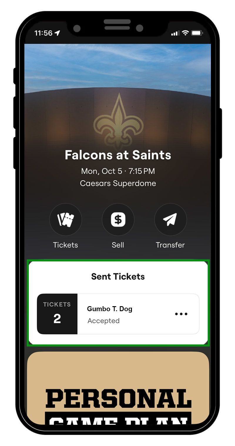 You can see the status of your sent tickets and have the option to cancel the send if the tickets are still "pending".