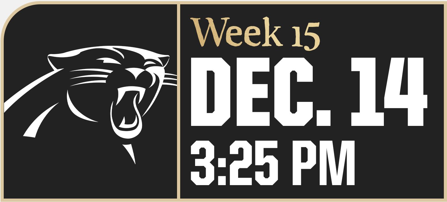 Saints vs. Panthers Game Center - Week 15 - Dec. 14, 2025