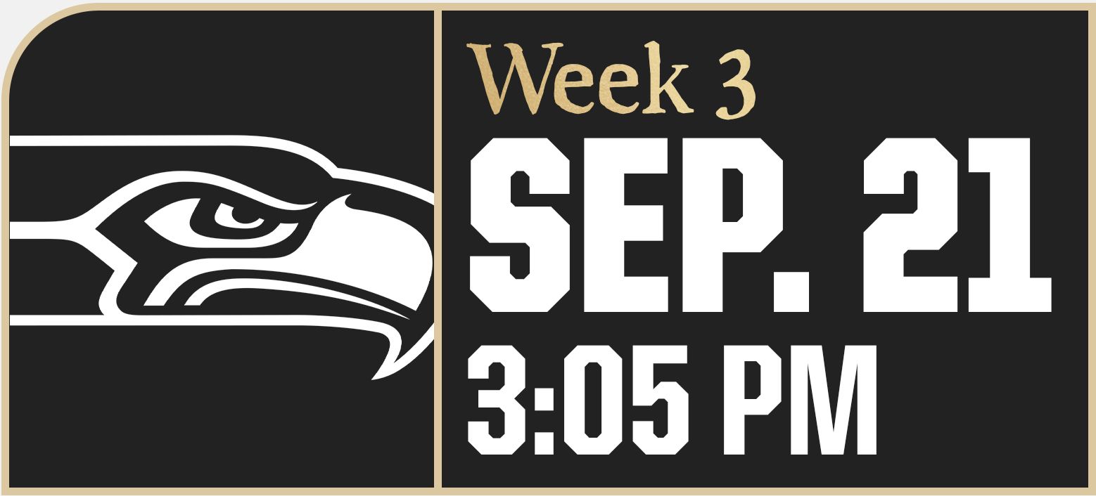 Seahawks vs. Saints Game Center - Week 3 - Sept. 21, 2025