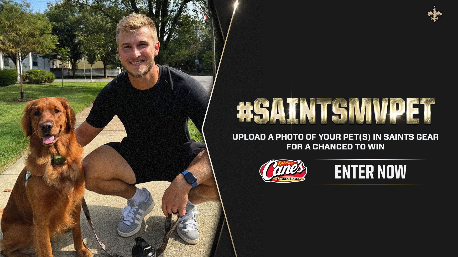 Enter Saints MVPet Sweepstakes
