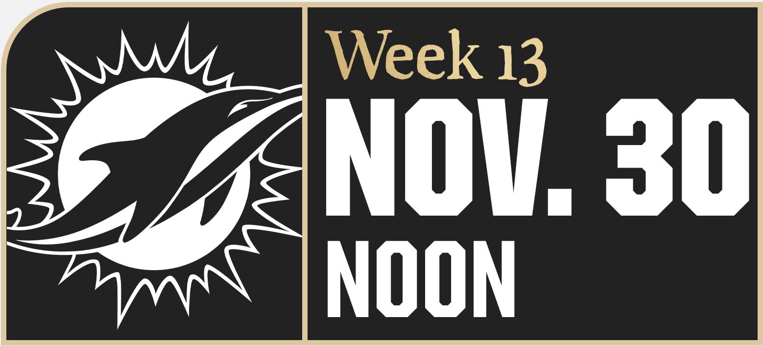 Dolphins vs. Saints Game Center - Week 13 - Nov. 23, 2025