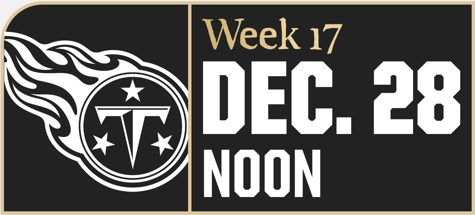 Titans vs. Saints Game Center - Week 17 - Dec. 28, 2025