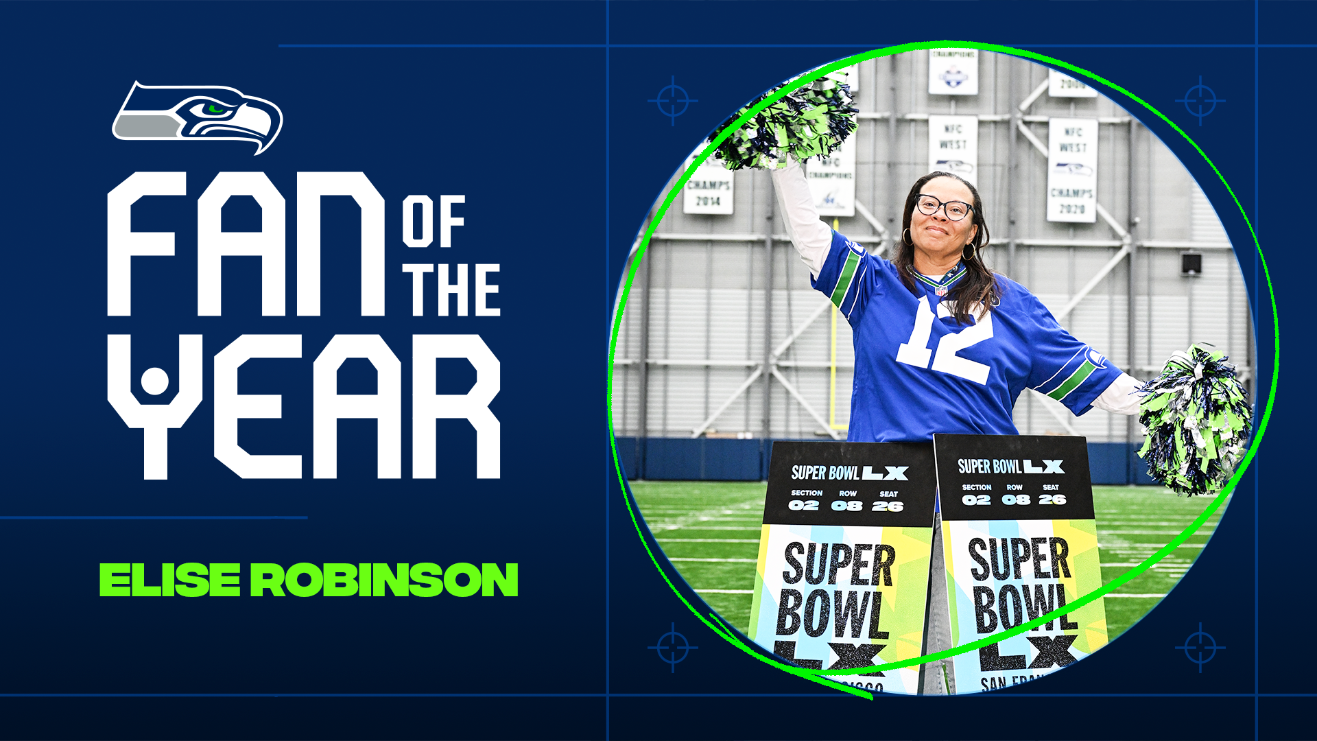 2025 Seahawks Fan of the Year - Elise Robinson