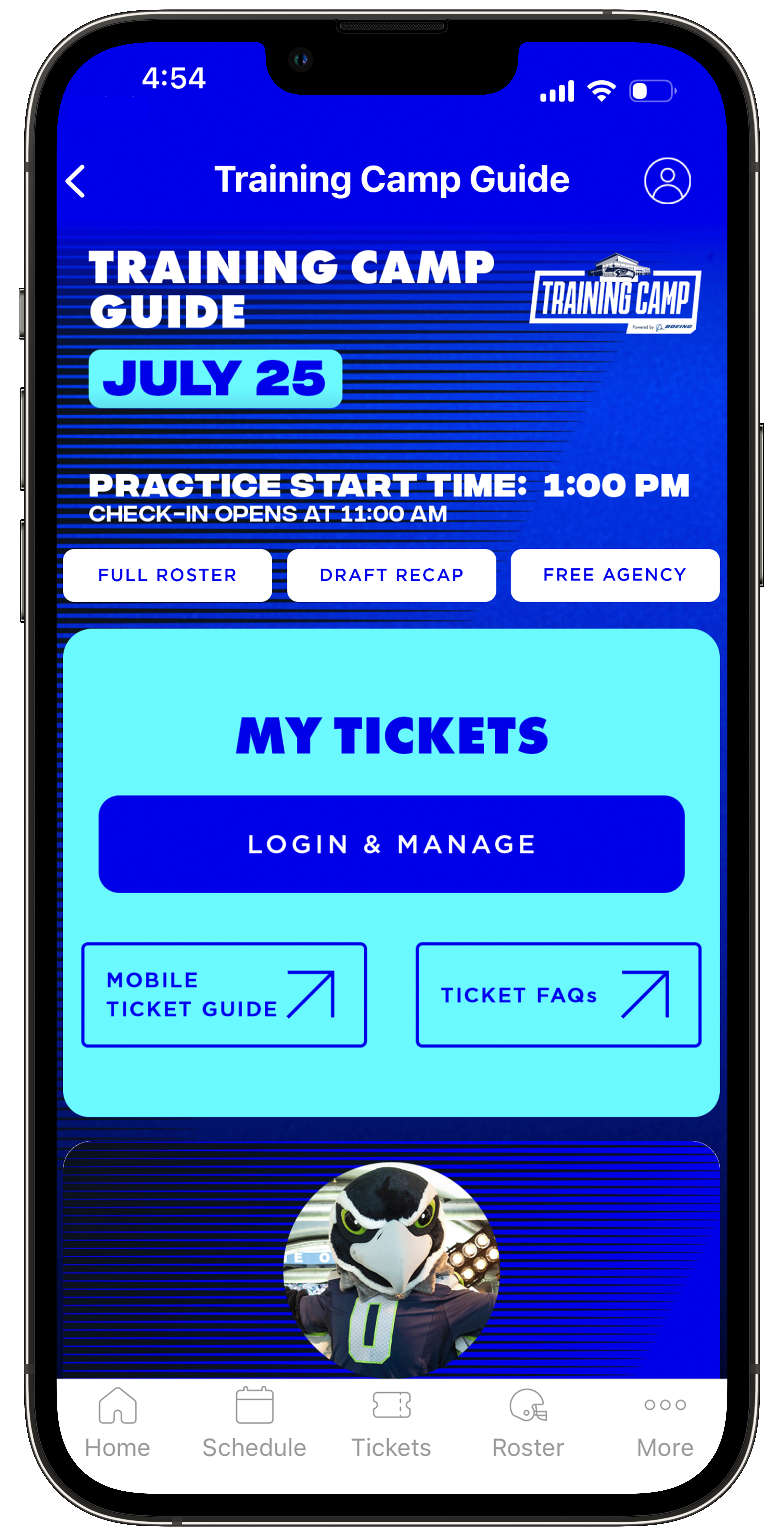 The Seahawks Mobile App Training Camp PAf
