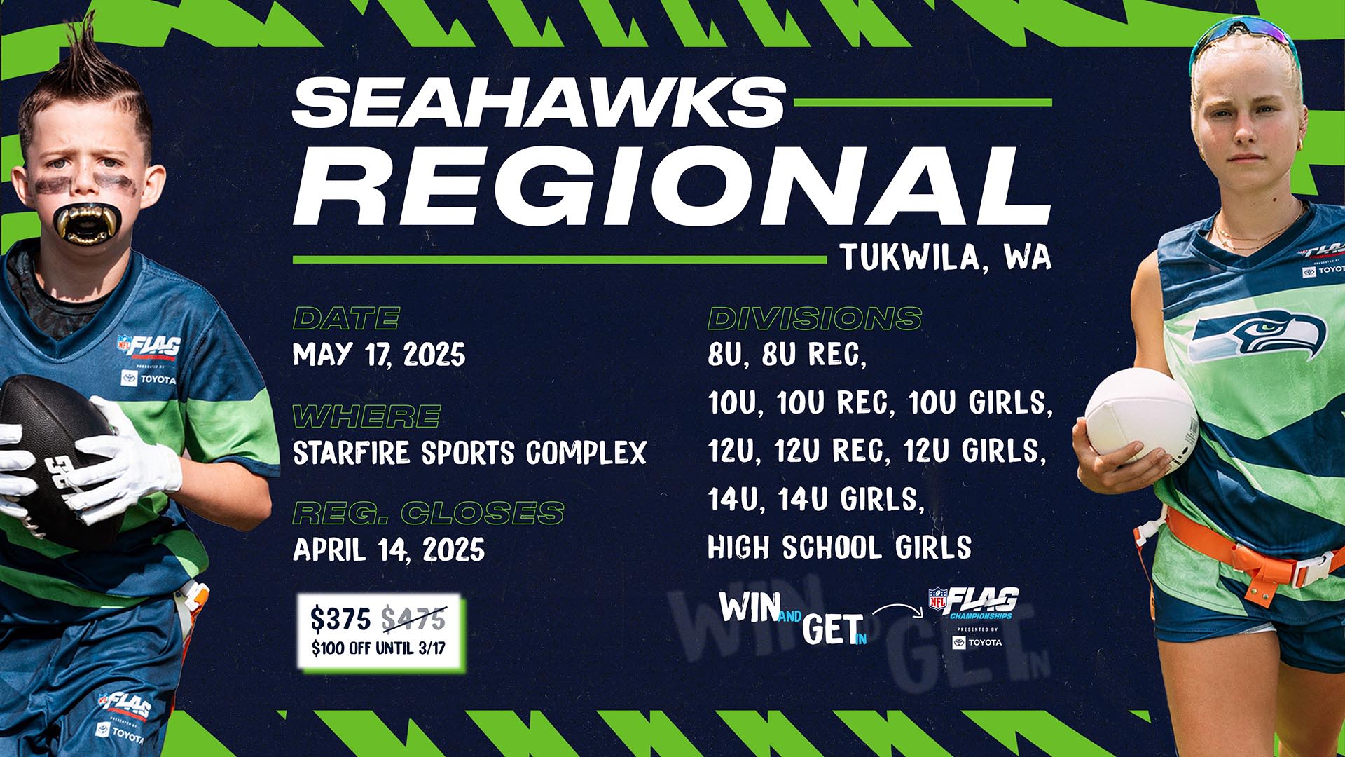 Seahawks NFL Flag Regional Tournament information