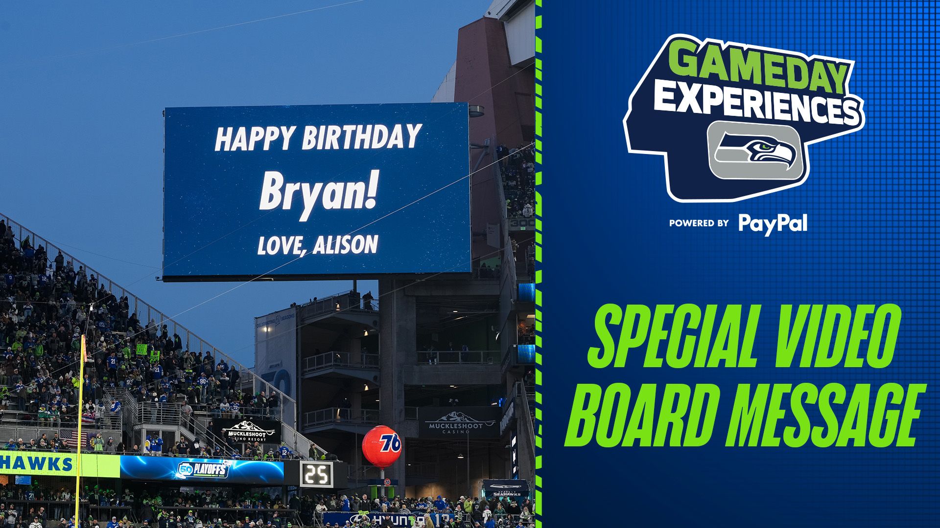 Special Video Board Message