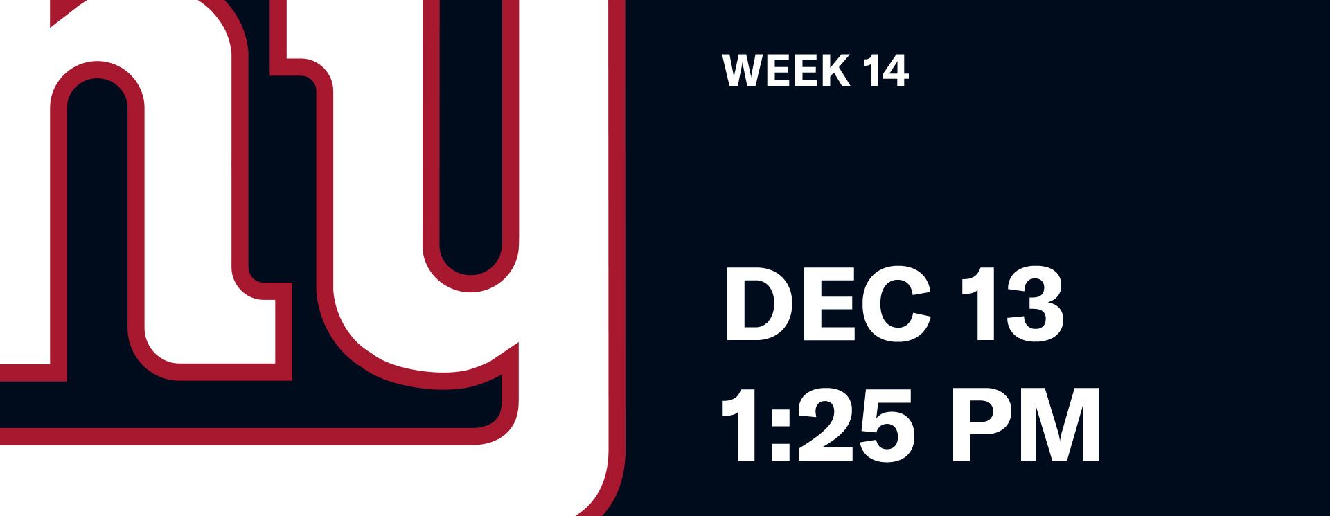 Week 14 - New York Giants