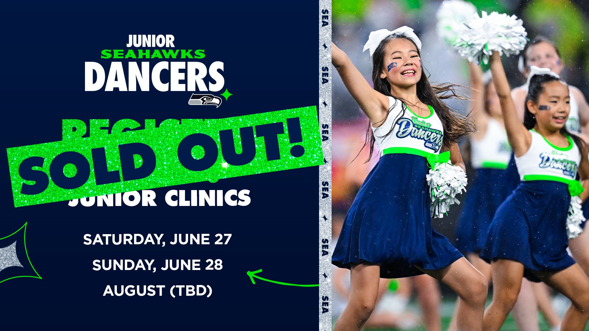 2026 Junior Seahawks Dancers is now SOLD OUT!