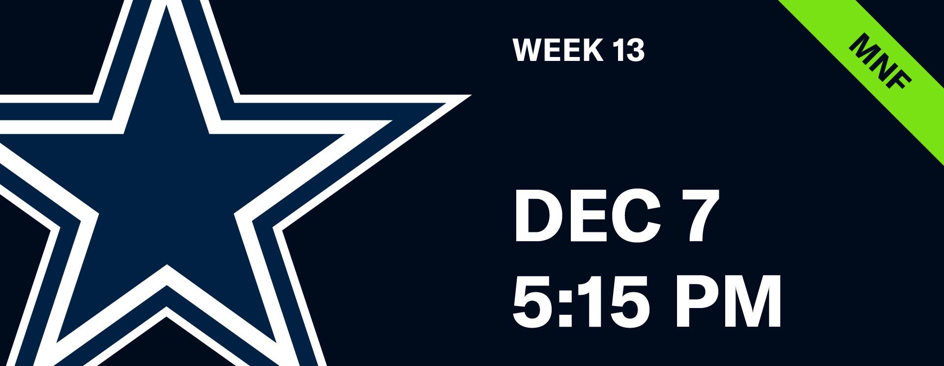 Week 13 - Dallas Cowboys