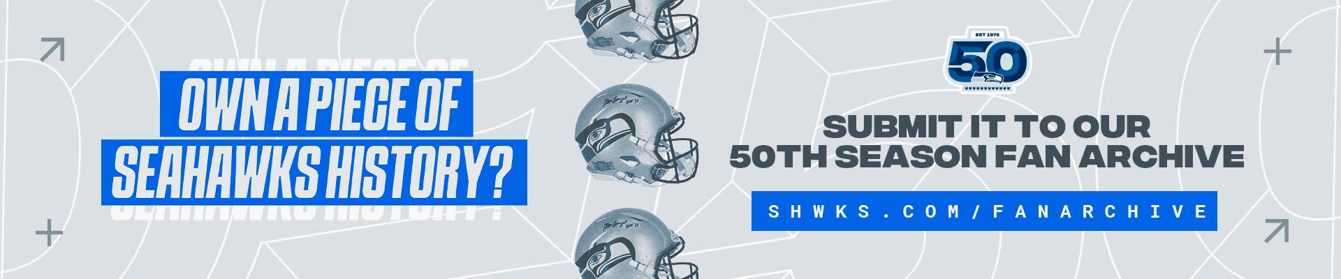Own a piece of Seahawks history? Submit it to our 50th season fan archive