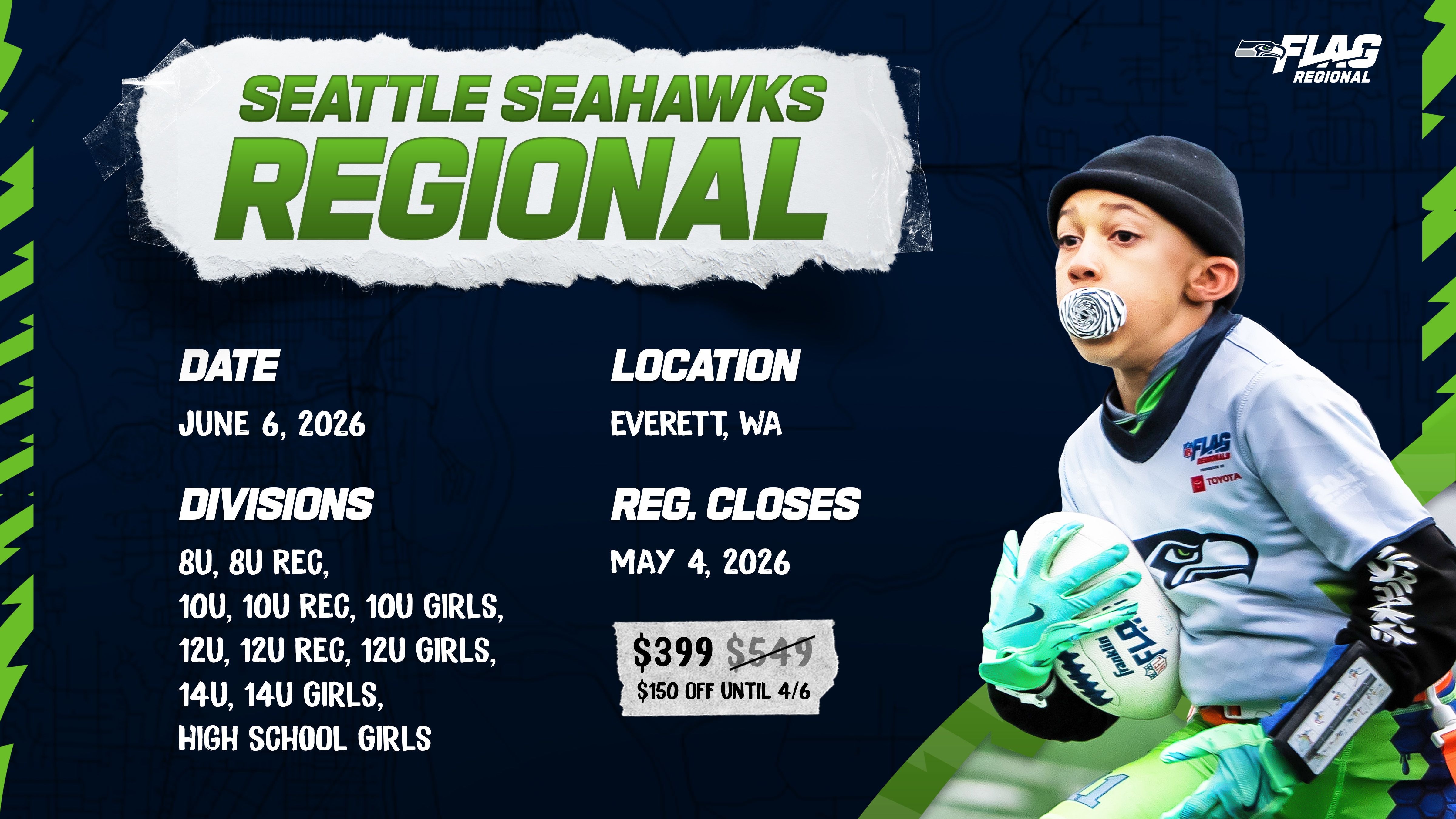 Seahawks NFL Flag Regional Tournament information