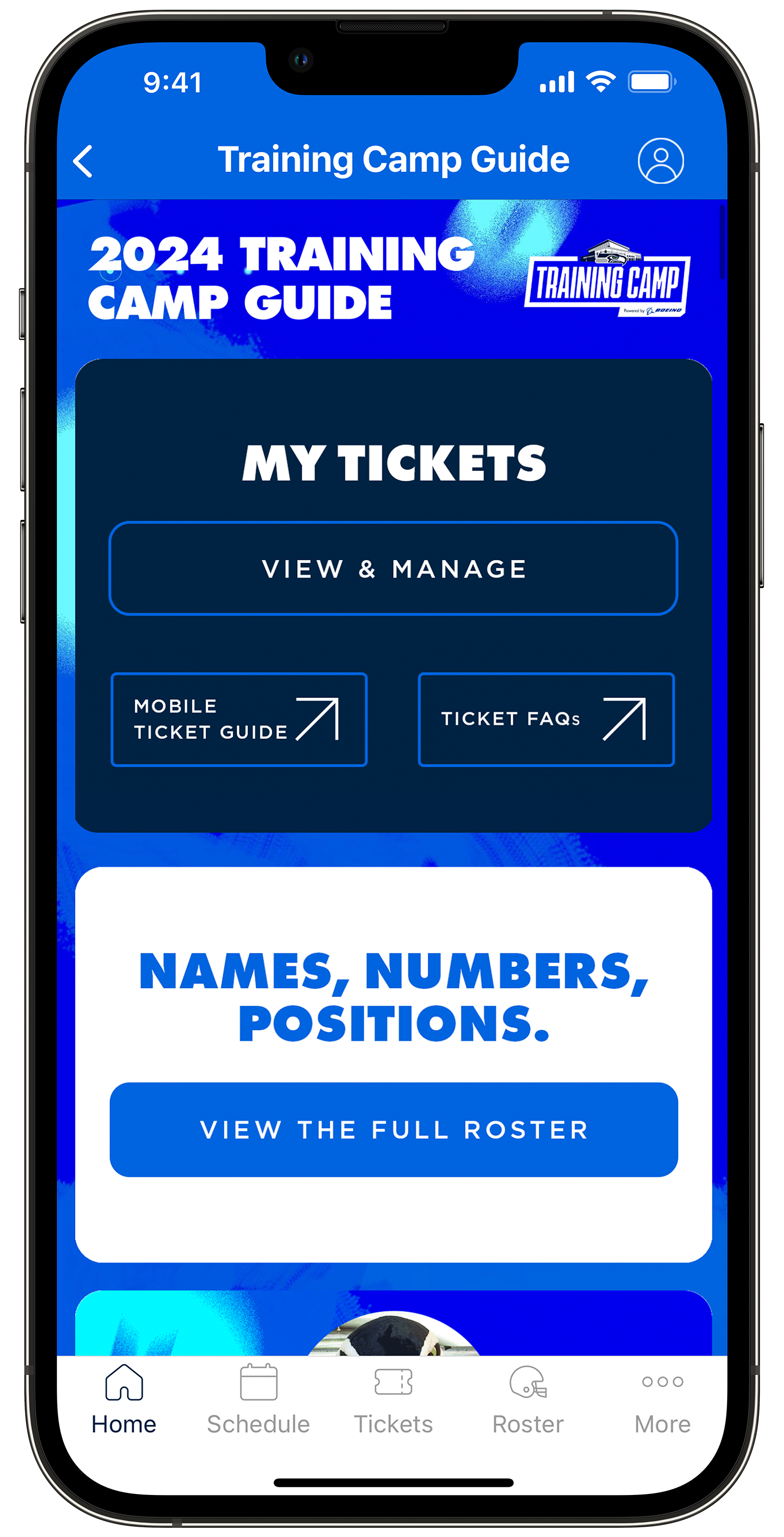 The Seahawks Mobile App Training Camp PAf