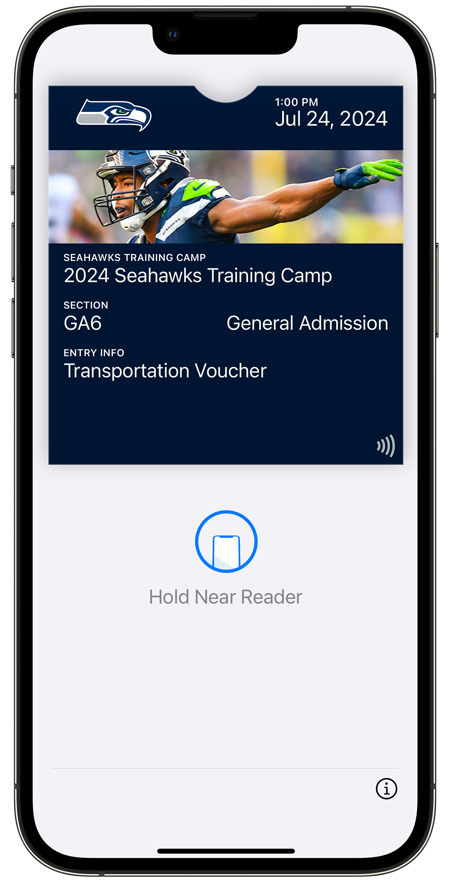 Seahawks Mobile Training Camp Ticket