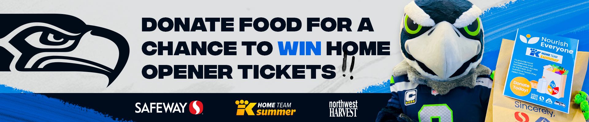 Seahawks Football Fest at Lumen Field. Donate food for a chance to win home opener tickets!
