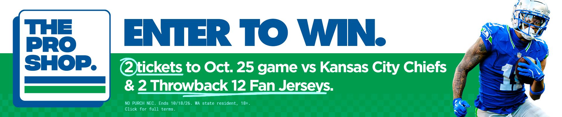 Enter to win 2 tickets to the Oct. 25 game vs Kansas City Chiefs plus Throwback Jerseys