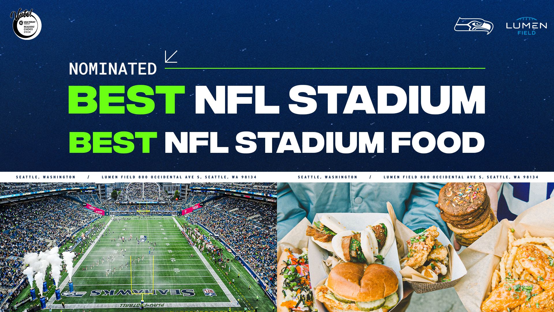 Lumen Field - Nominated Best NFL Stadium and Best NFL Food