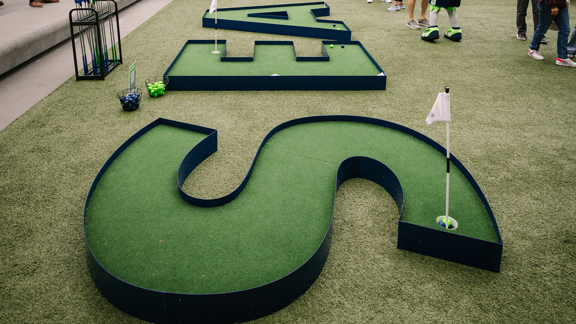 A Seahawks Putt Putt golf course