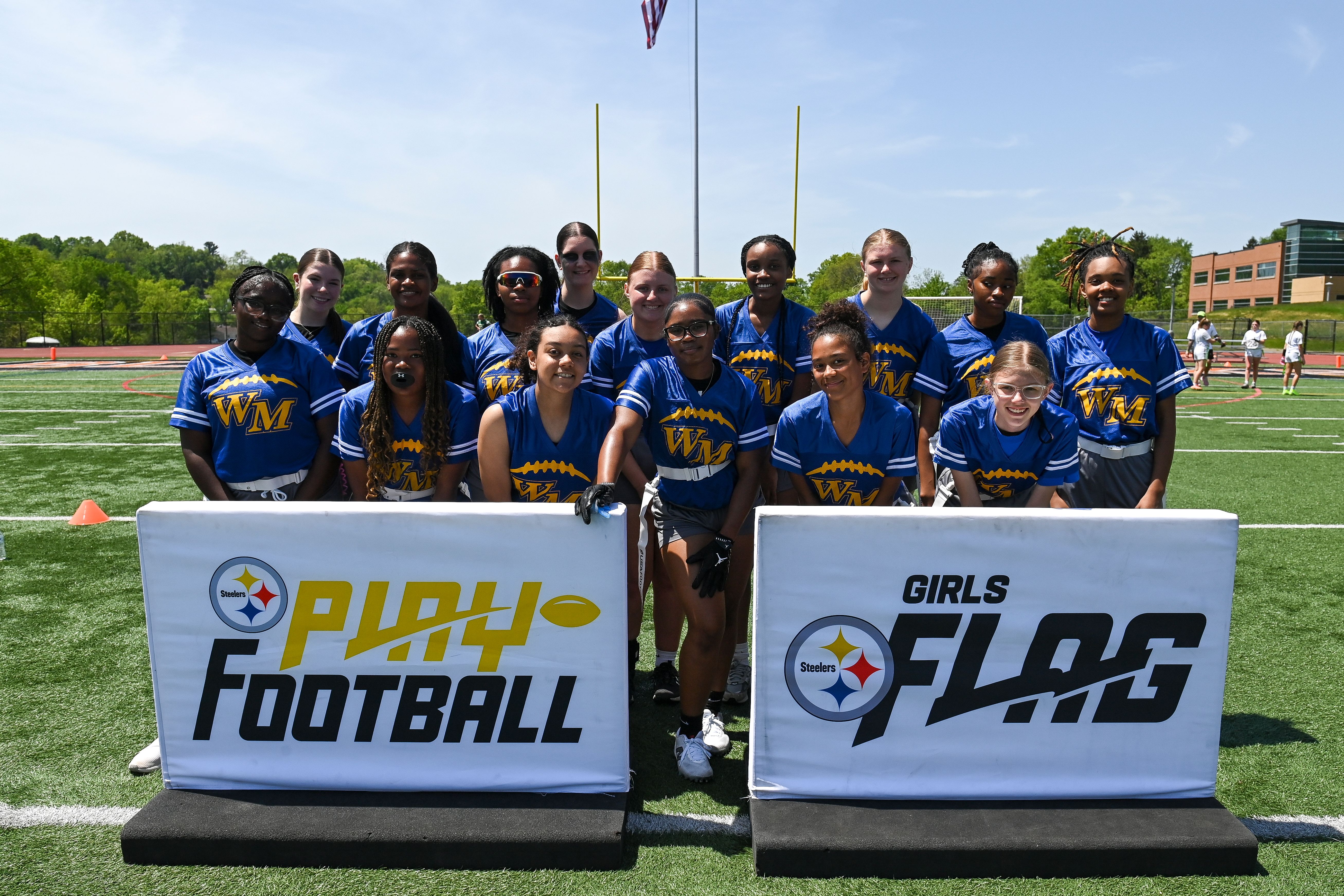 Week 6 of the Steelers’ Girls High School Flag Football season on Sunday, May 11, 2024 at Bethel Park High School. (Brad Oskowski / Pittsburgh Steelers)