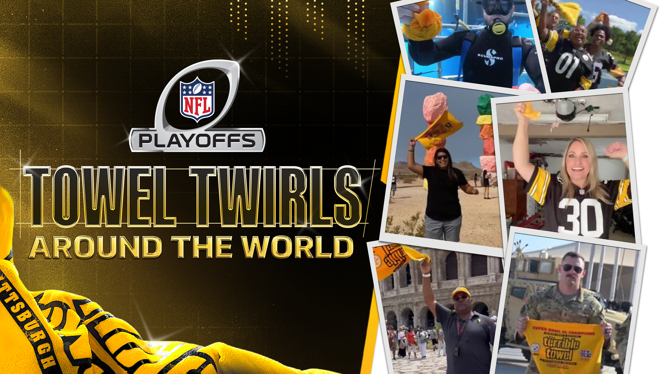 Terrible Towel Twirls Around the World