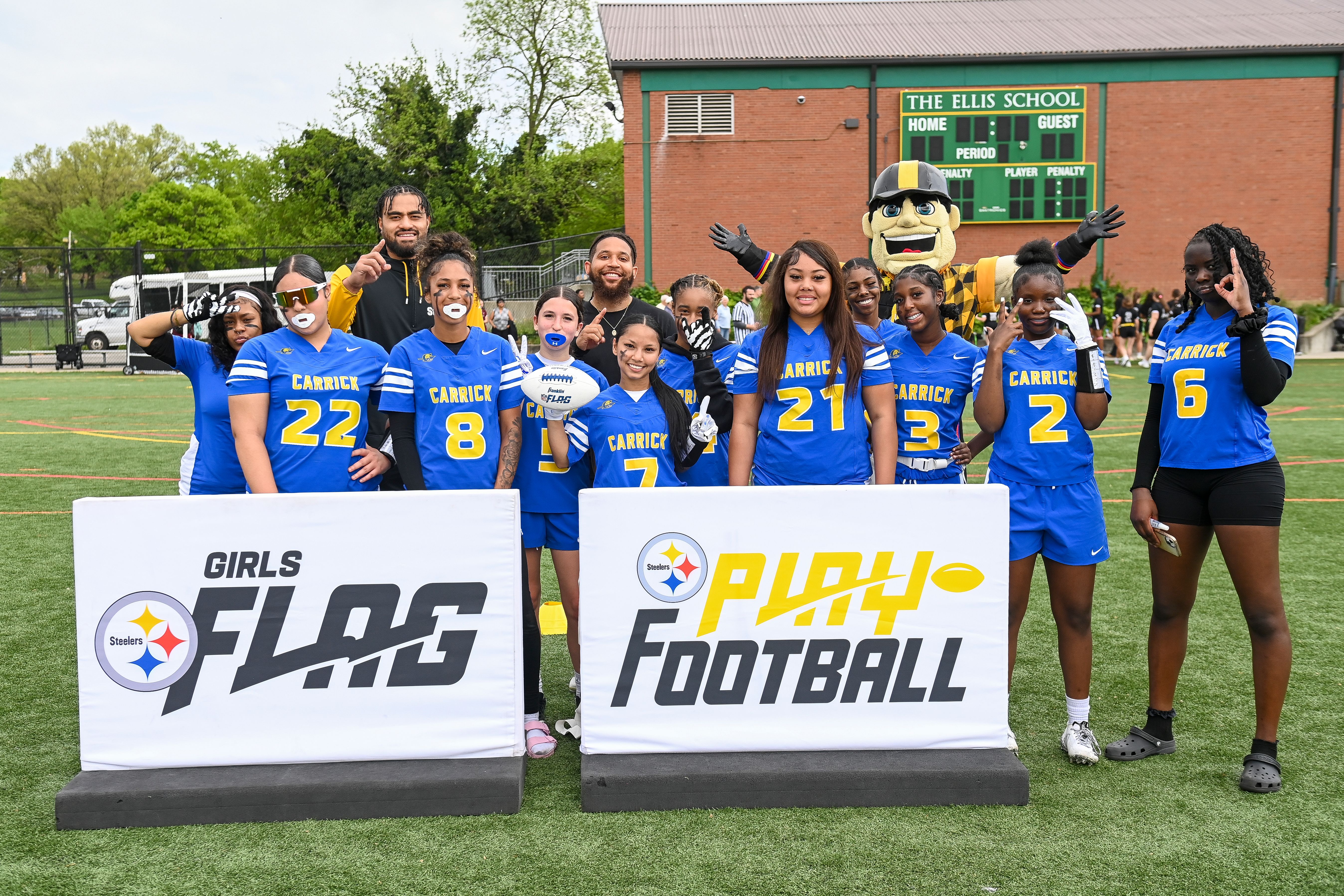 Week 5 of the Steelers’ Girls High School Flag Football season on Sunday, May 4, 2025 at The Ellis School. (Brad Oskowski / Pittsburgh Steelers)