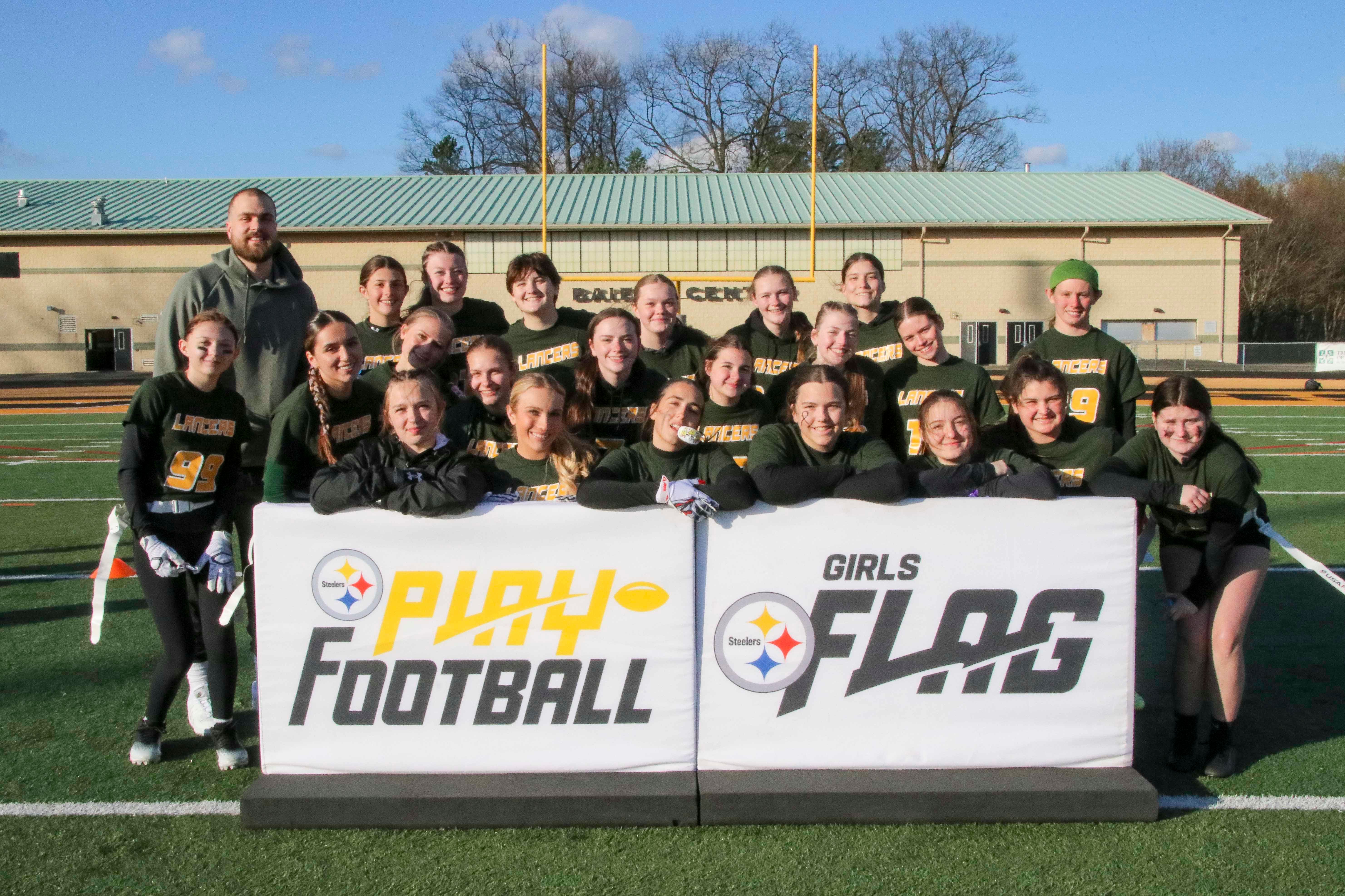 Week 1 of the Steelers’ Girls High School Flag Football season on Wednesday, April 16, 2025 at North Allegheny Senior High School. (Brad Oskowski / Pittsburgh Steelers)