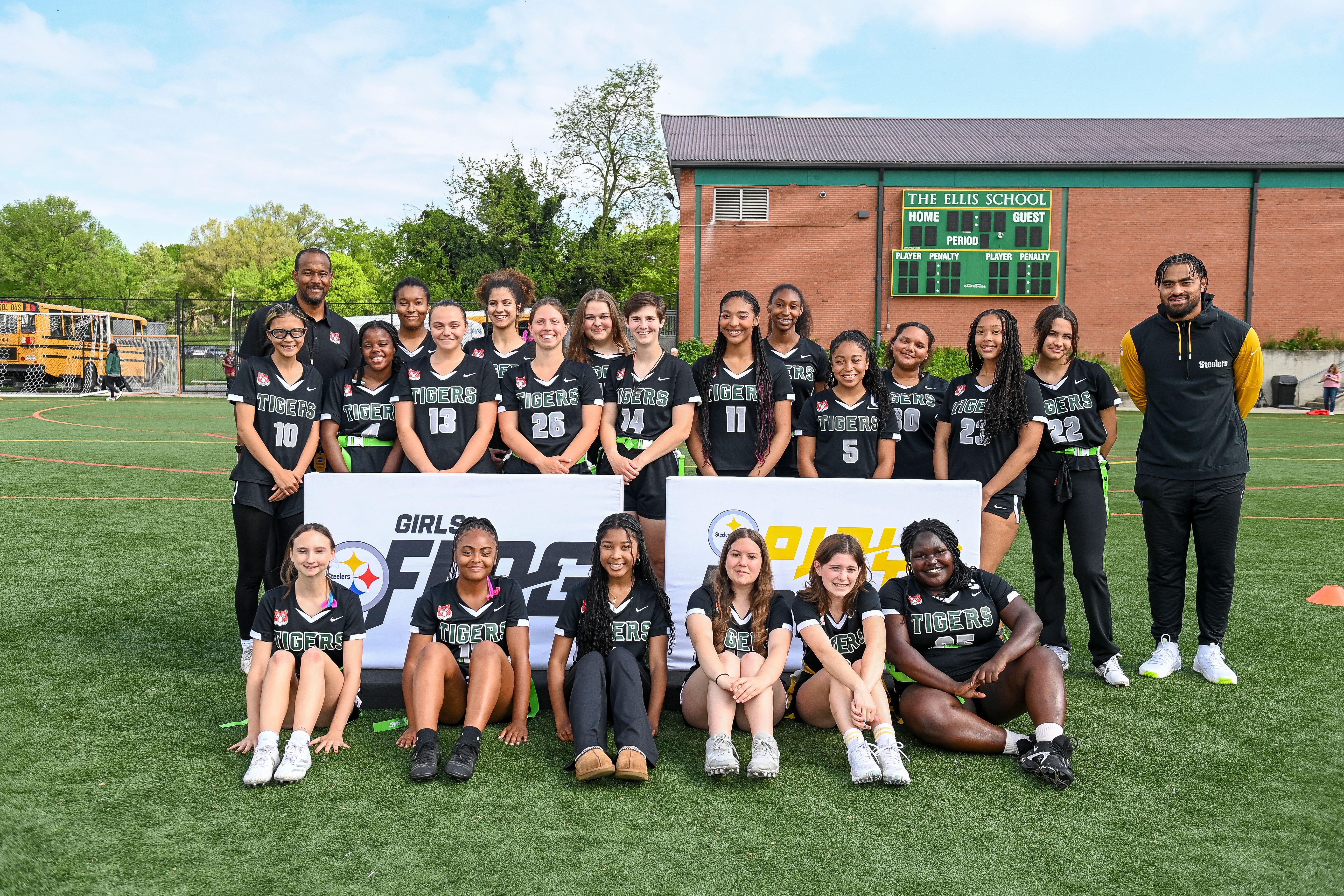 Week 5 of the Steelers’ Girls High School Flag Football season on Sunday, May 4, 2025 at The Ellis School. (Brad Oskowski / Pittsburgh Steelers)