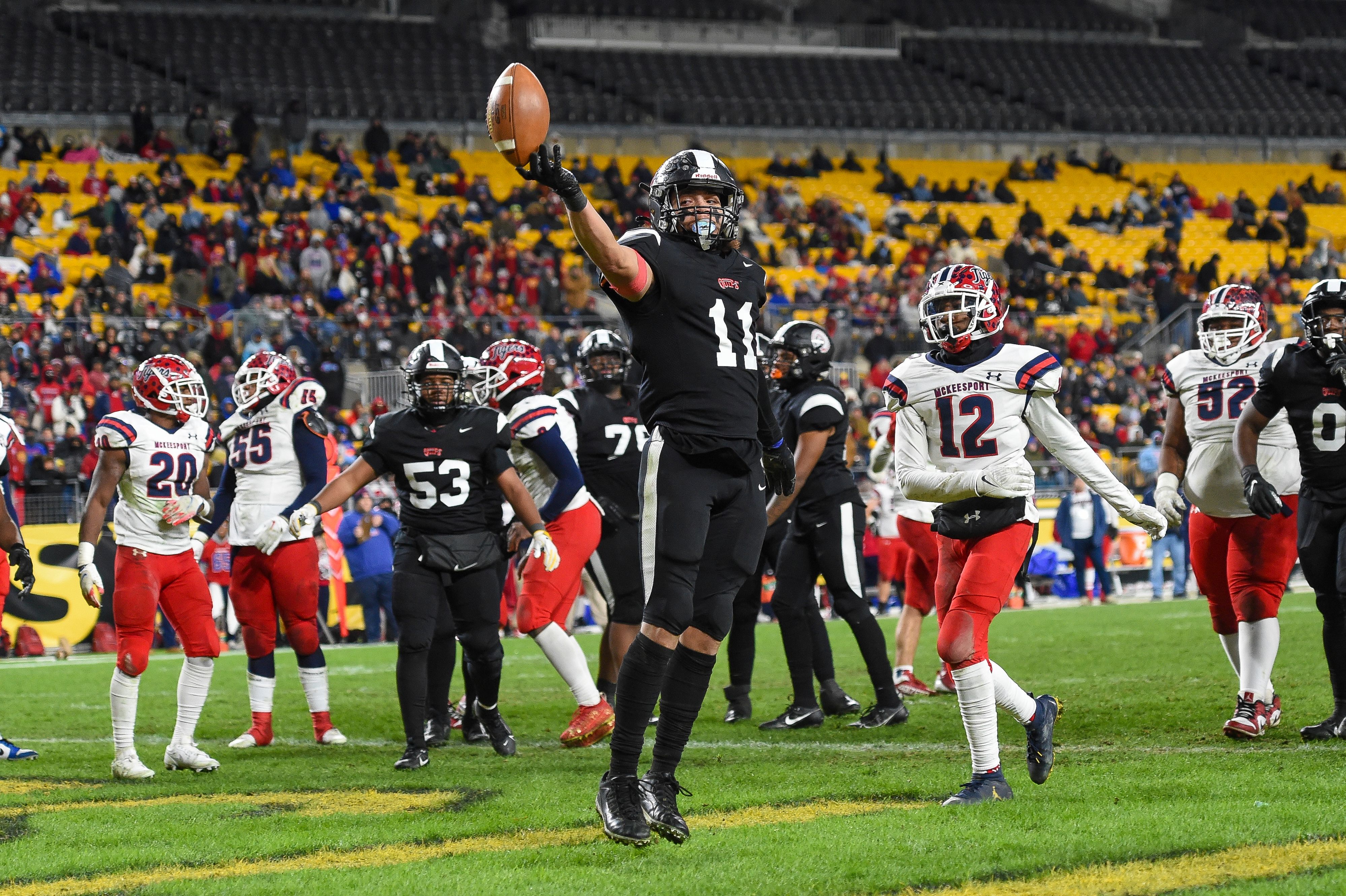 McKeesport Tigers and Aliquippa Quips play in the 4A WPIAL Football Championship at Acrisure Stadium, Friday, Nov. 24, 2023 in Pittsburgh, PA. (Mariah Wild / Pittsburgh Steelers)