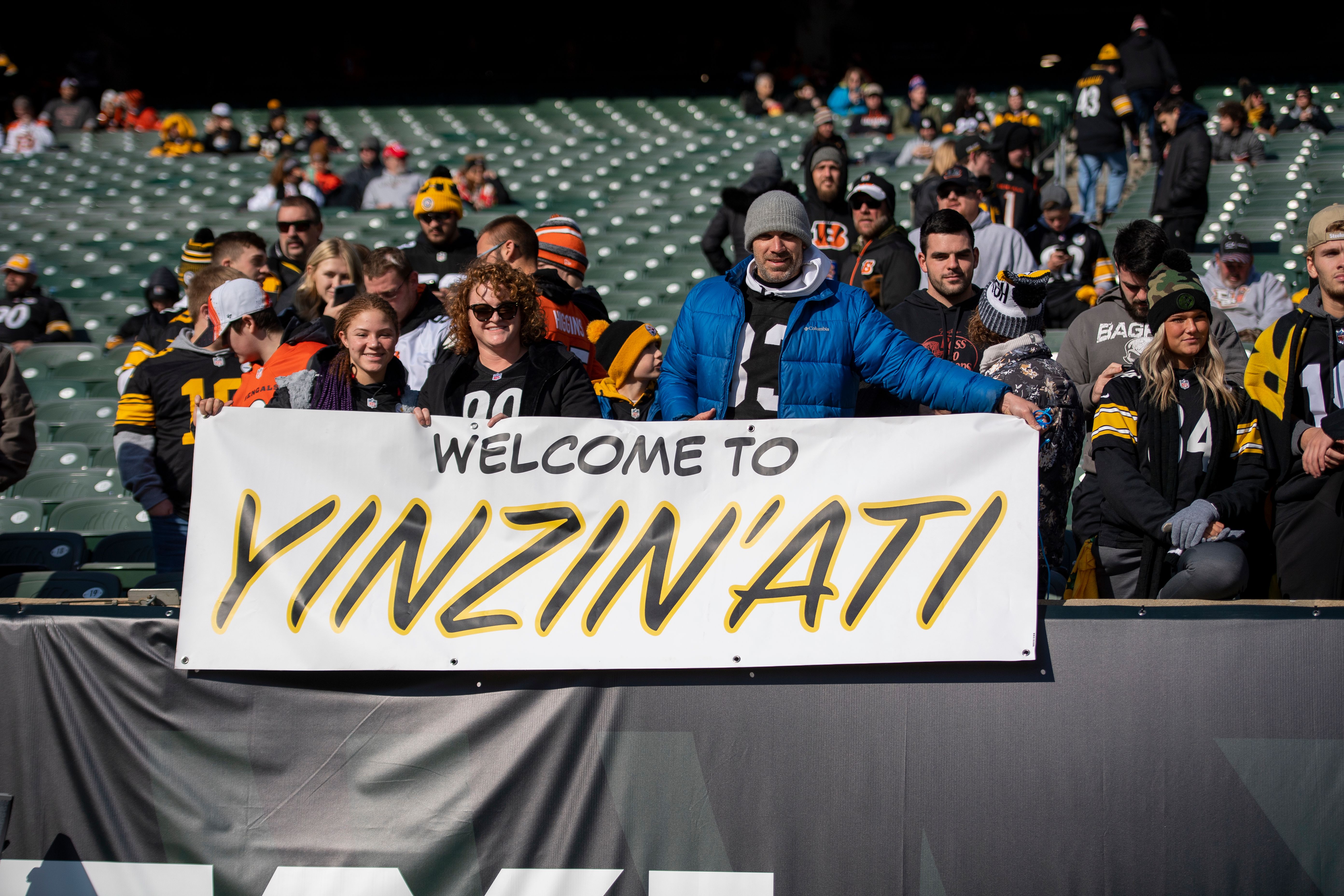 Fans during a regular season game between the Pittsburgh Steelers and the Cincinnati Bengals, Sunday, Nov. 28, 2021 in Cincinnati, OH. The Bengals beat the Steelers 41-10. (Karl Roser / Pittsburgh Steelers)