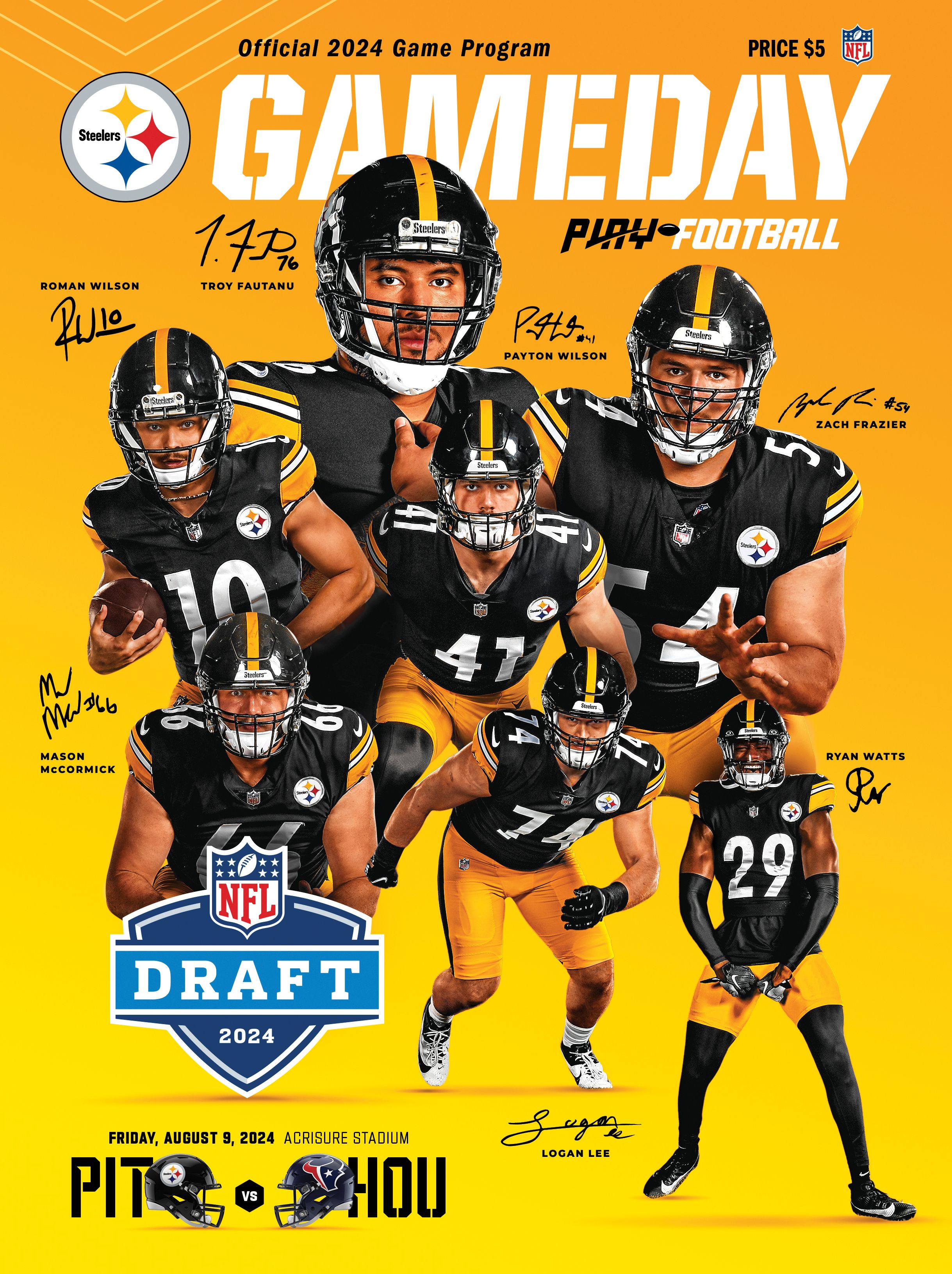 Pittsburgh Steelers Gameday Magazine Pittsburgh Steelers Steelers