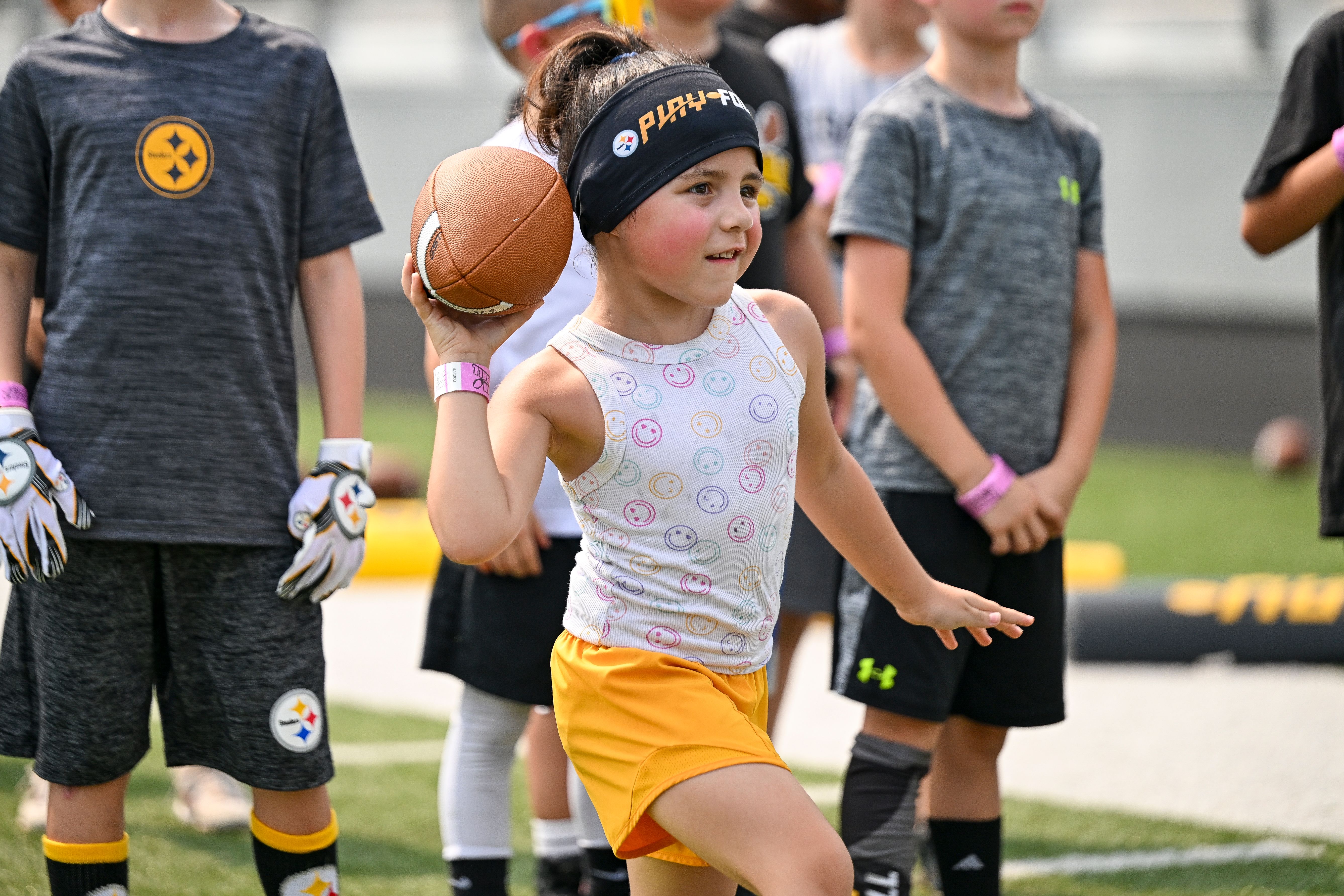 The Steelers host a 2026 Youth Football Camp at West Allegheny High School Thursday, July 16, 2026 in Imperial, PA. (Jordan Perez / Pittsburgh Steelers)