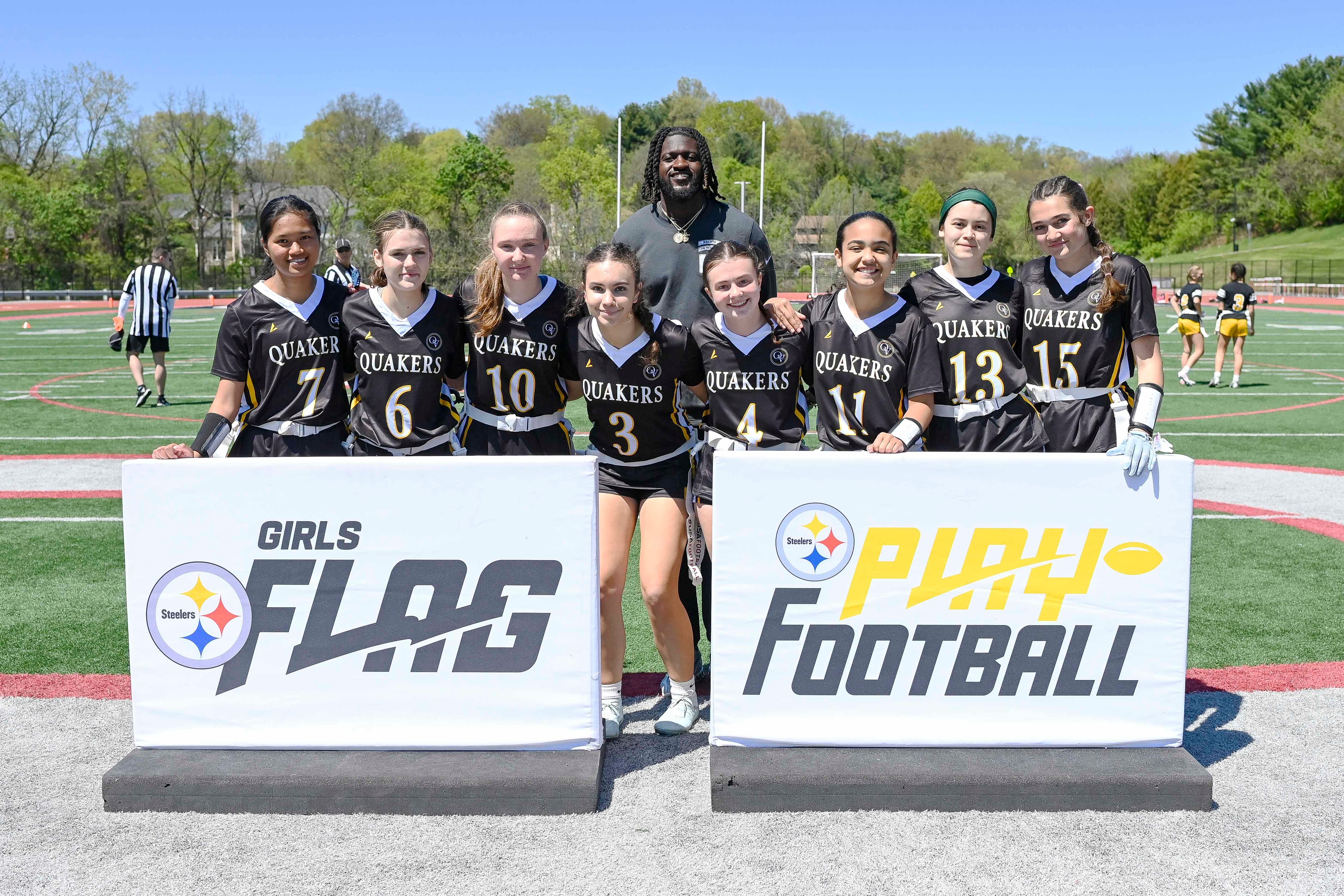 Week 4 of the Steelers’ Girls High School Flag Football season on Sunday, April 27, 2025 at Upper St. Clair High School. (Brad Oskowski / Pittsburgh Steelers)