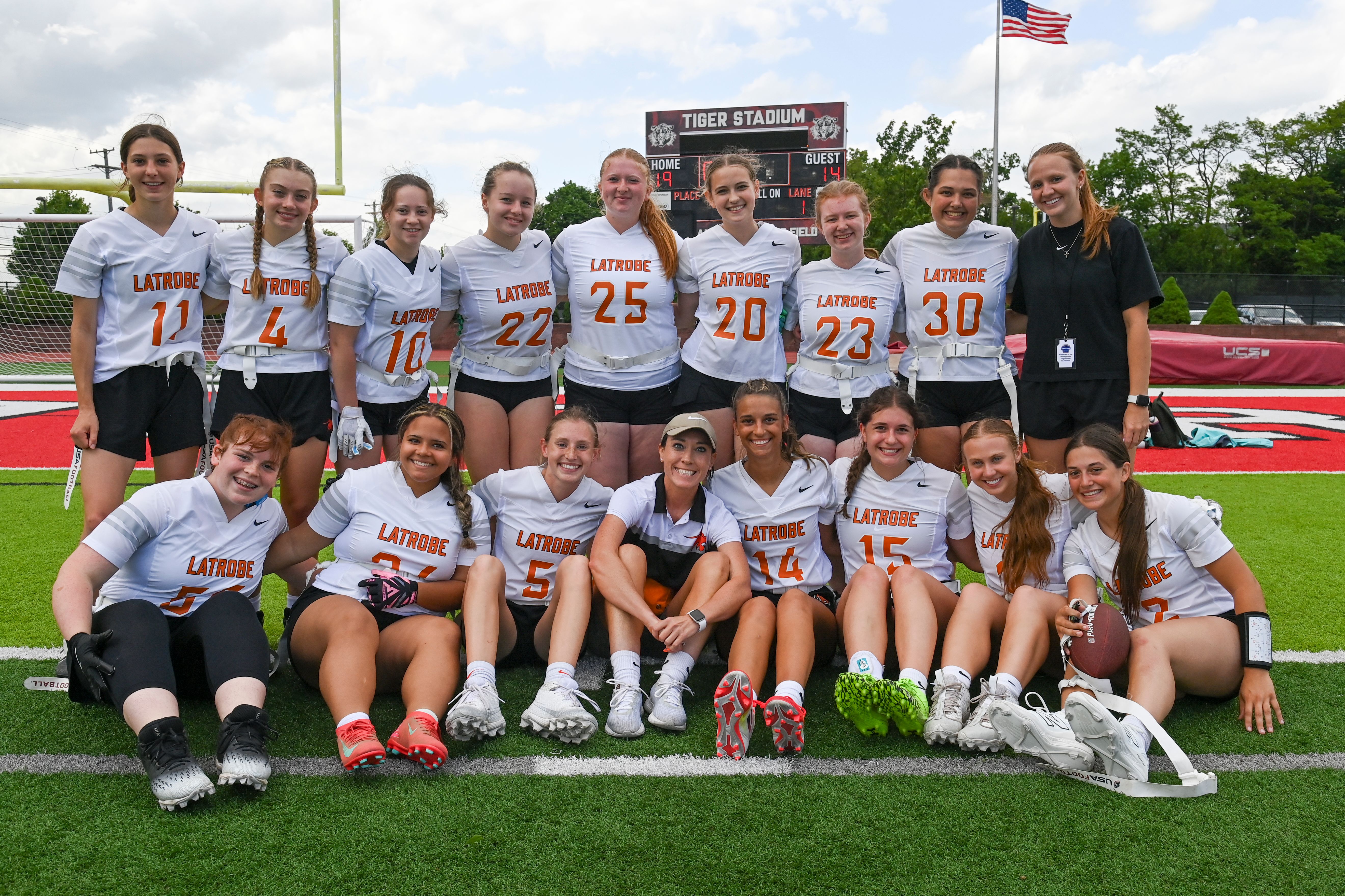 The Sweet 16 and Elite Eight rounds of the Steelers’ Girls High School Flag Football season take place on Saturday, May 17, 2024 at Moon High School. (Brad Oskowski / Pittsburgh Steelers)