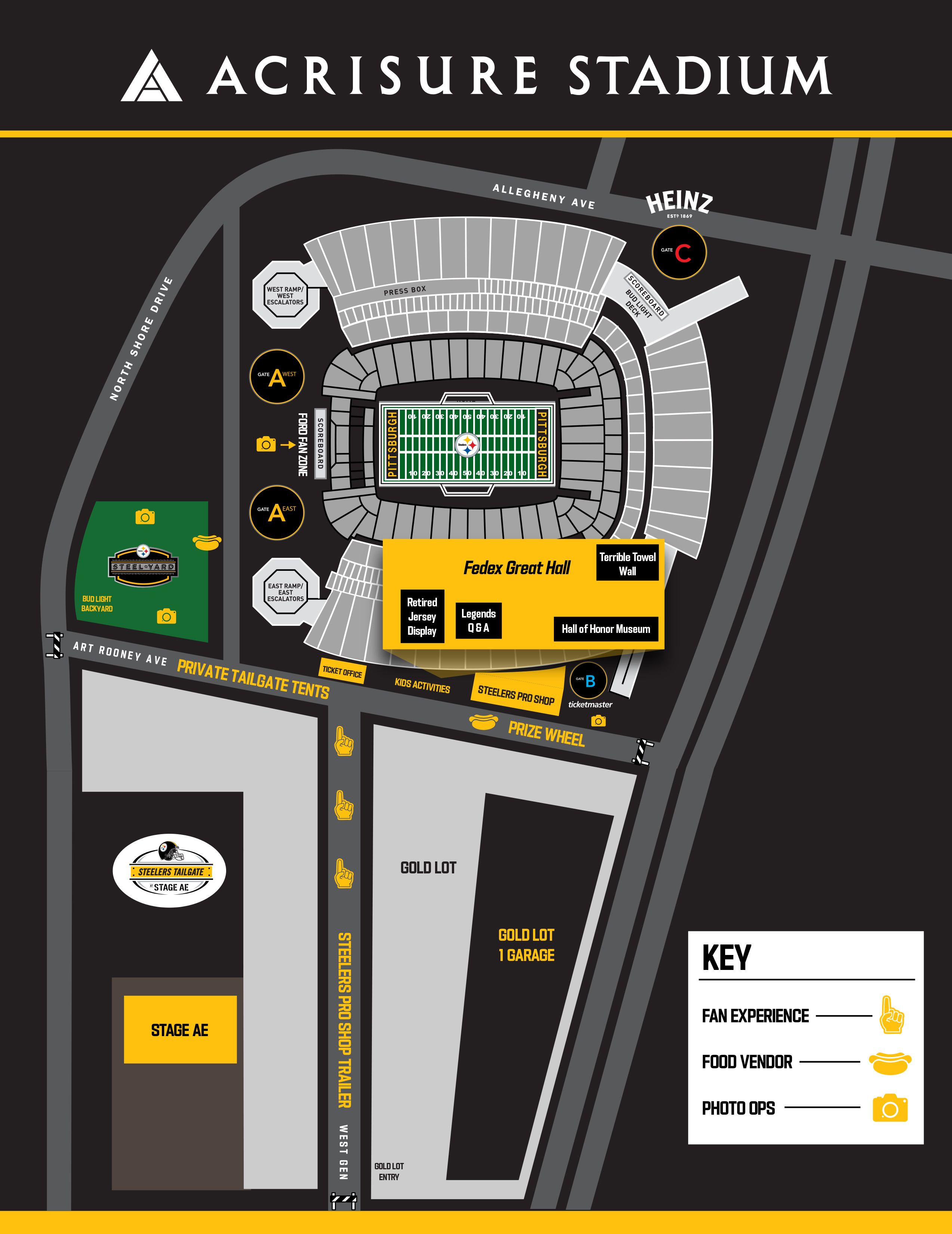 Online Steelers legends map